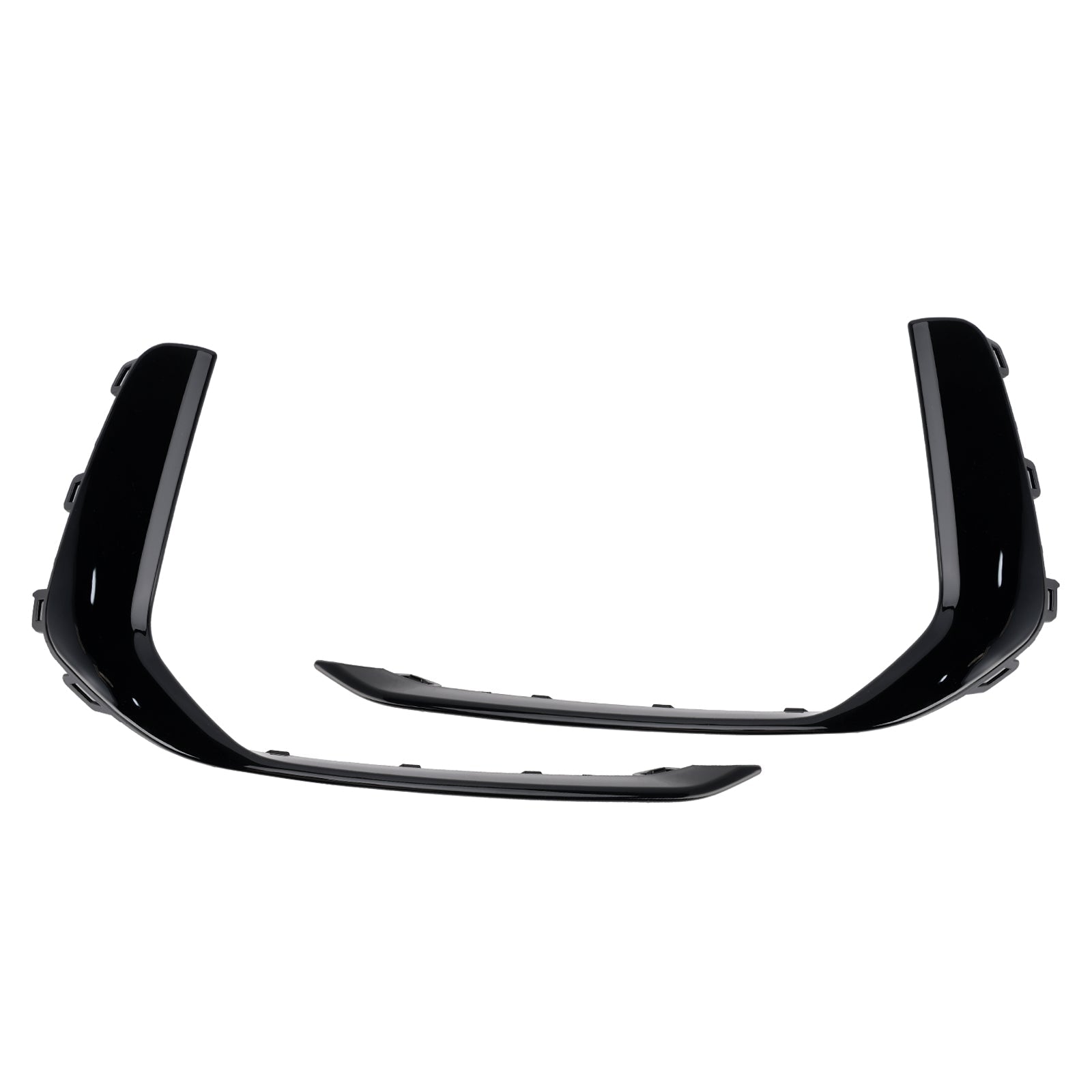 2019-2023 Audi A6 C8 S-Line S6 2PCS Front Fog Light Lamp Trim Black