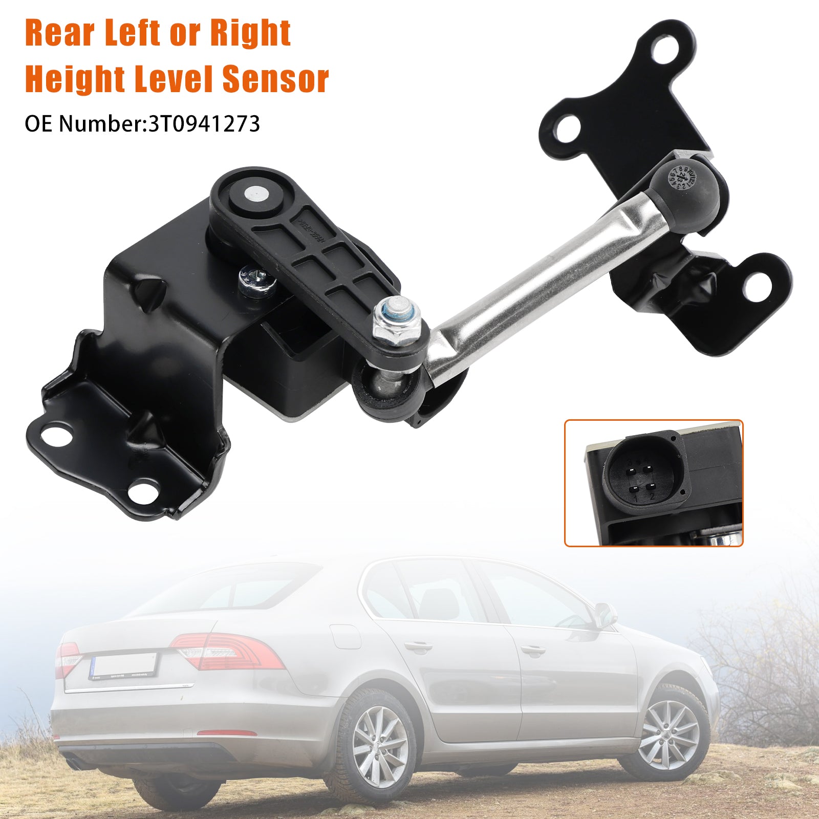 Rear Height Level Sensor 3T0941273 For Skoda Superb II 3T4 Yeti 5L 2009-2015