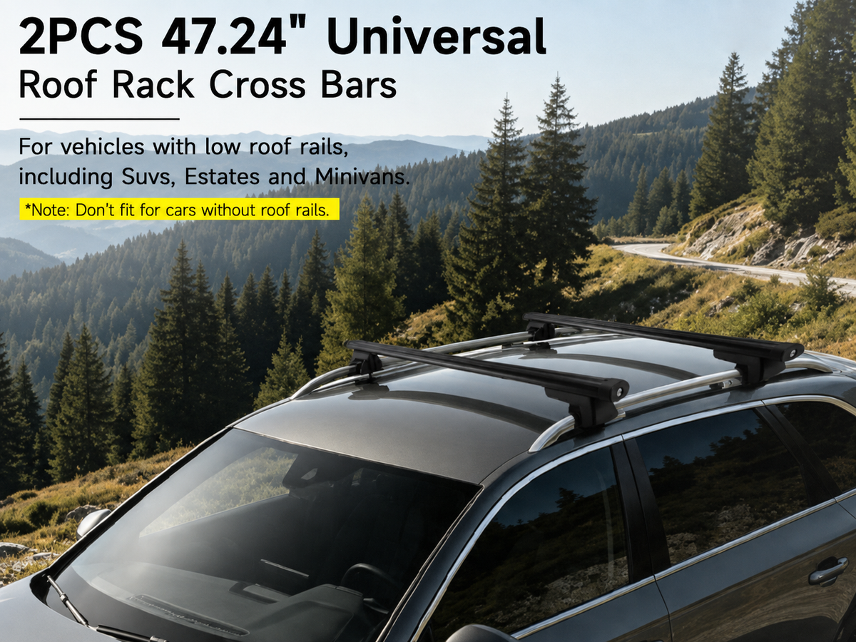 120CM Universal Aluminium Car Roof Rack Luggage Carrier Cross Bar Rail Lockable