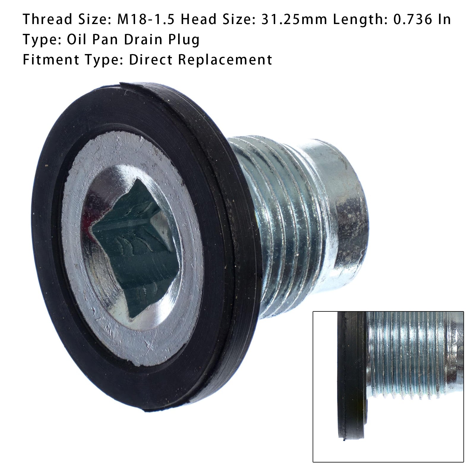 101284 Engine Oil Pan Drain Plug For Ram 2500 3500 4500 5500 Pickup