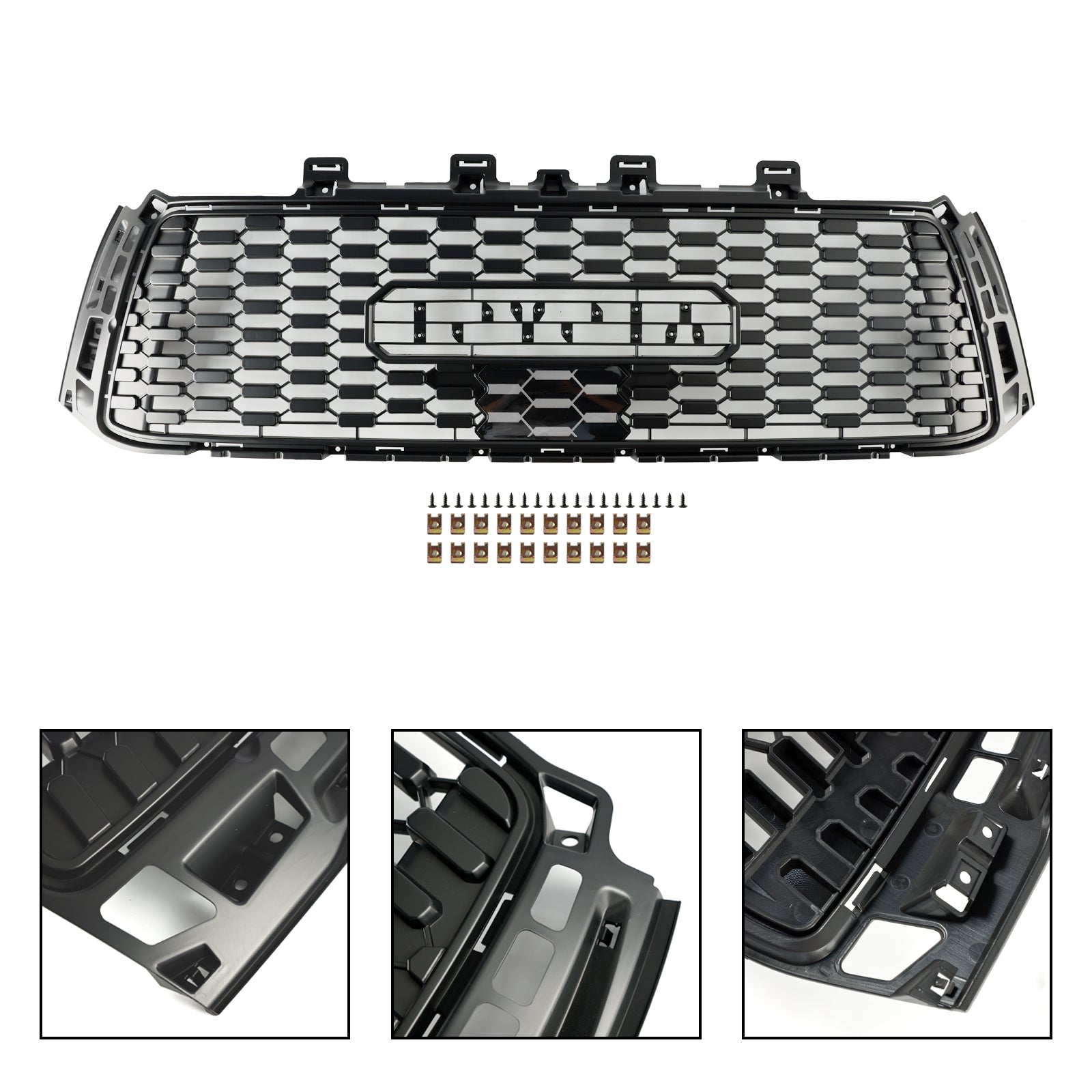 2010-2013 Toyota Tundra TRD PRO Honeycomb Front Bumper Grill Grille Black Generic