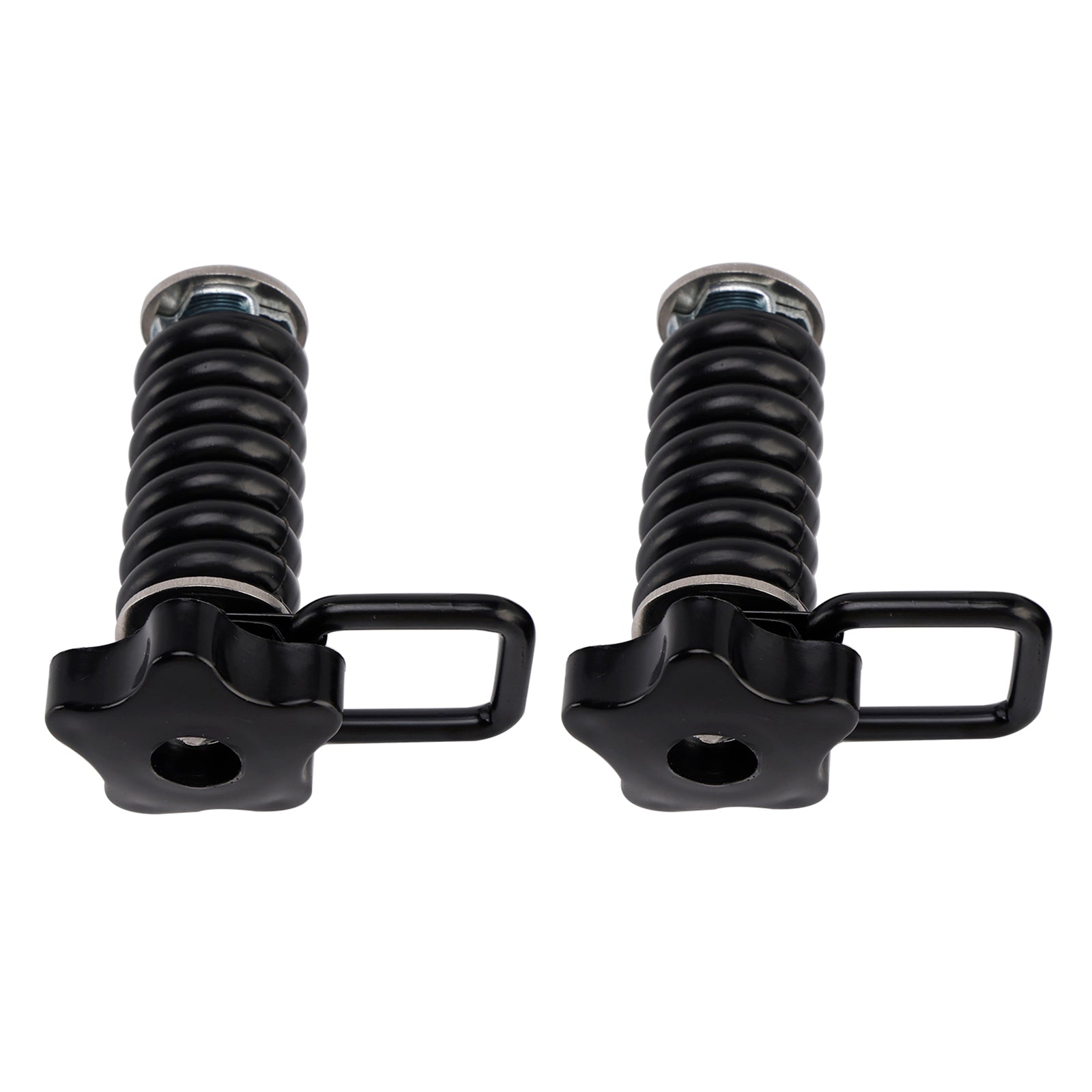 Pair Tie Down Anchor With D-Ring 1" Black Black For Polaris Rzr 570 800 900 1000