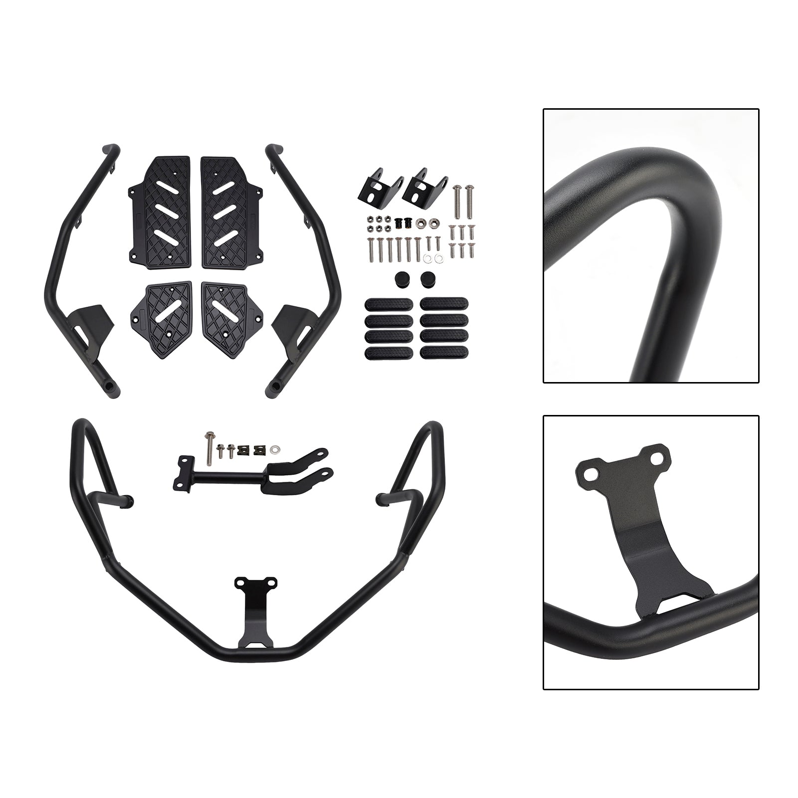 2022-2025 Honda Adv350 Crash Bar Upper+Lower Engine Guard Frame Fit Black