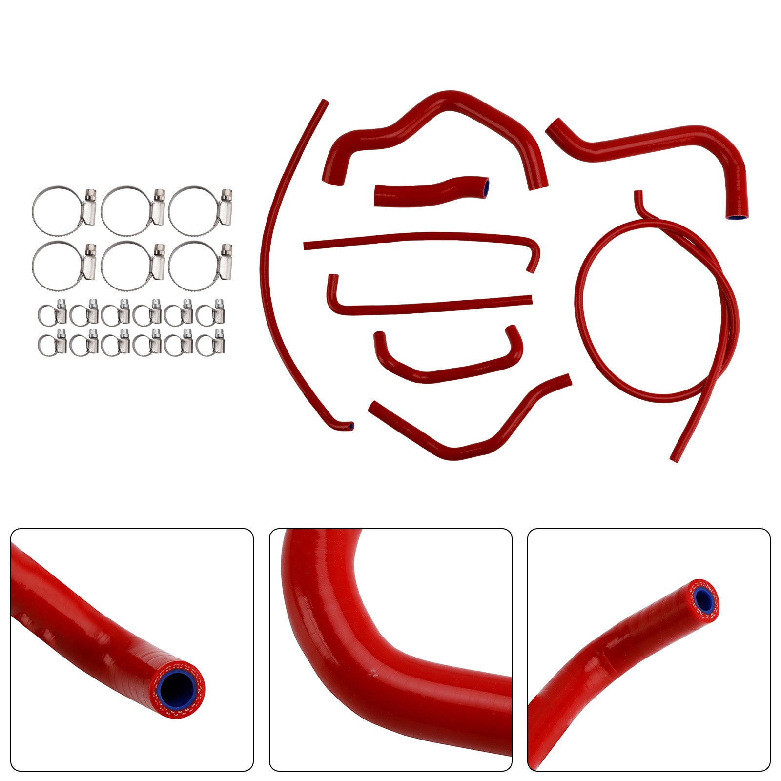 2017-2025 Suzuki GSX-S750/Z Silicone Radiator coolant Hose kit
