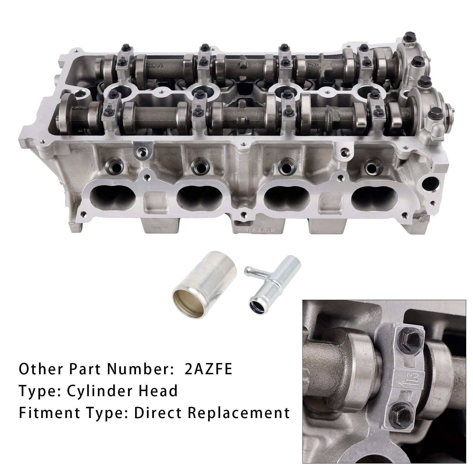 2002-2008 Toyota Solara 2.4L 2362CC L4 DOHC Complete Cylinder Head 2AZFE