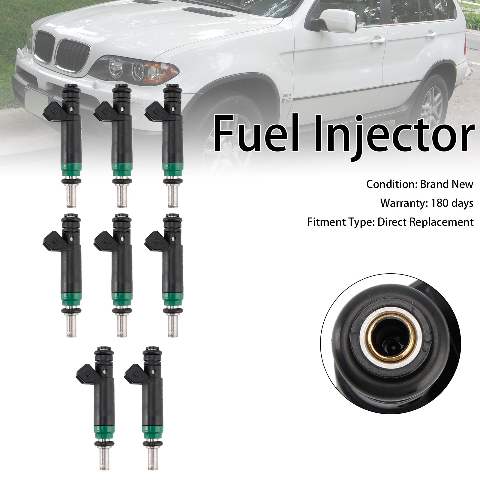 8PCS Fuel Injector 7525721 Fit Siemens 04-2010 FIT BMW X5 745Li/i 645Ci 545i