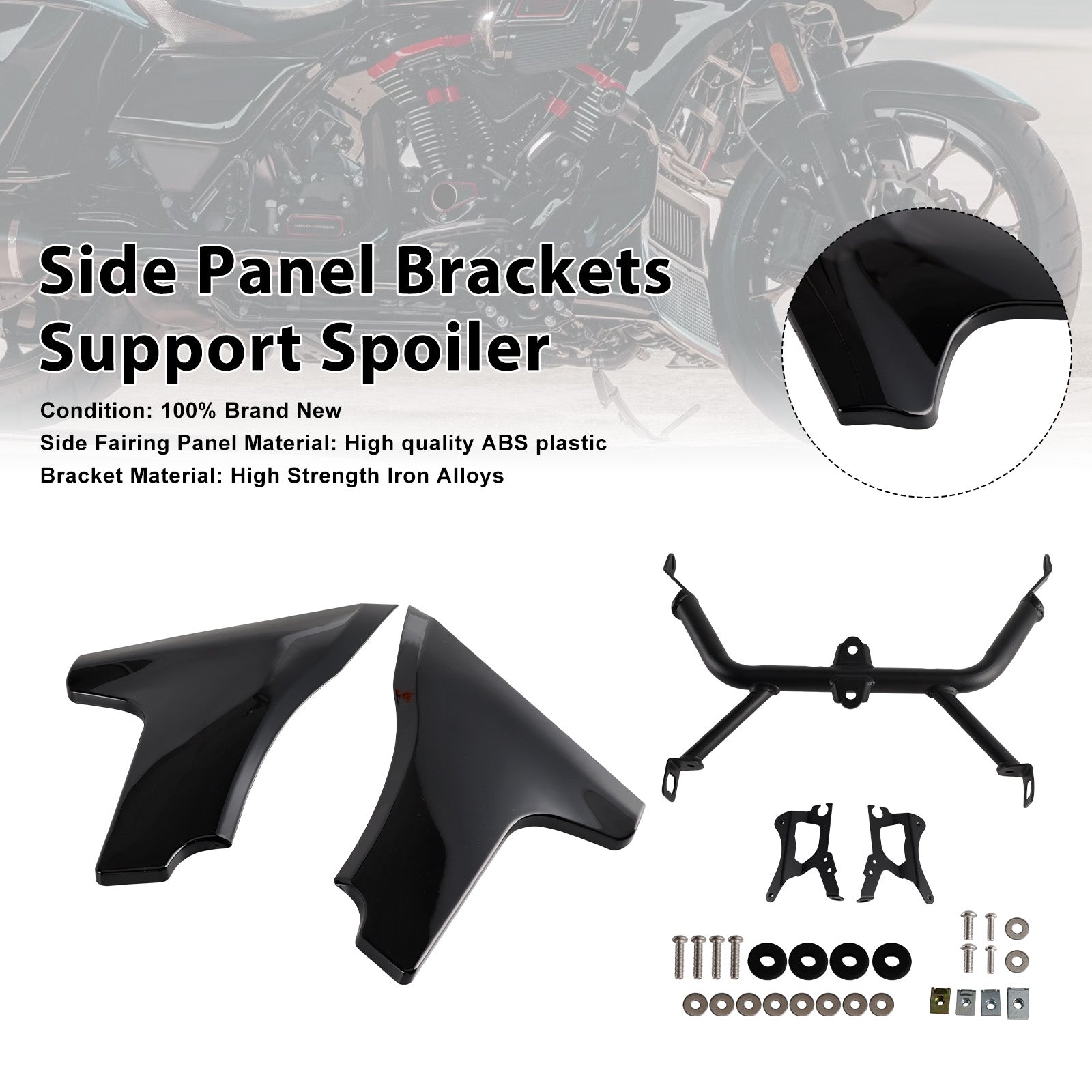 2024 -later Harley CVO Road Glide Upgrade Side Panel Brackets Support Spoiler