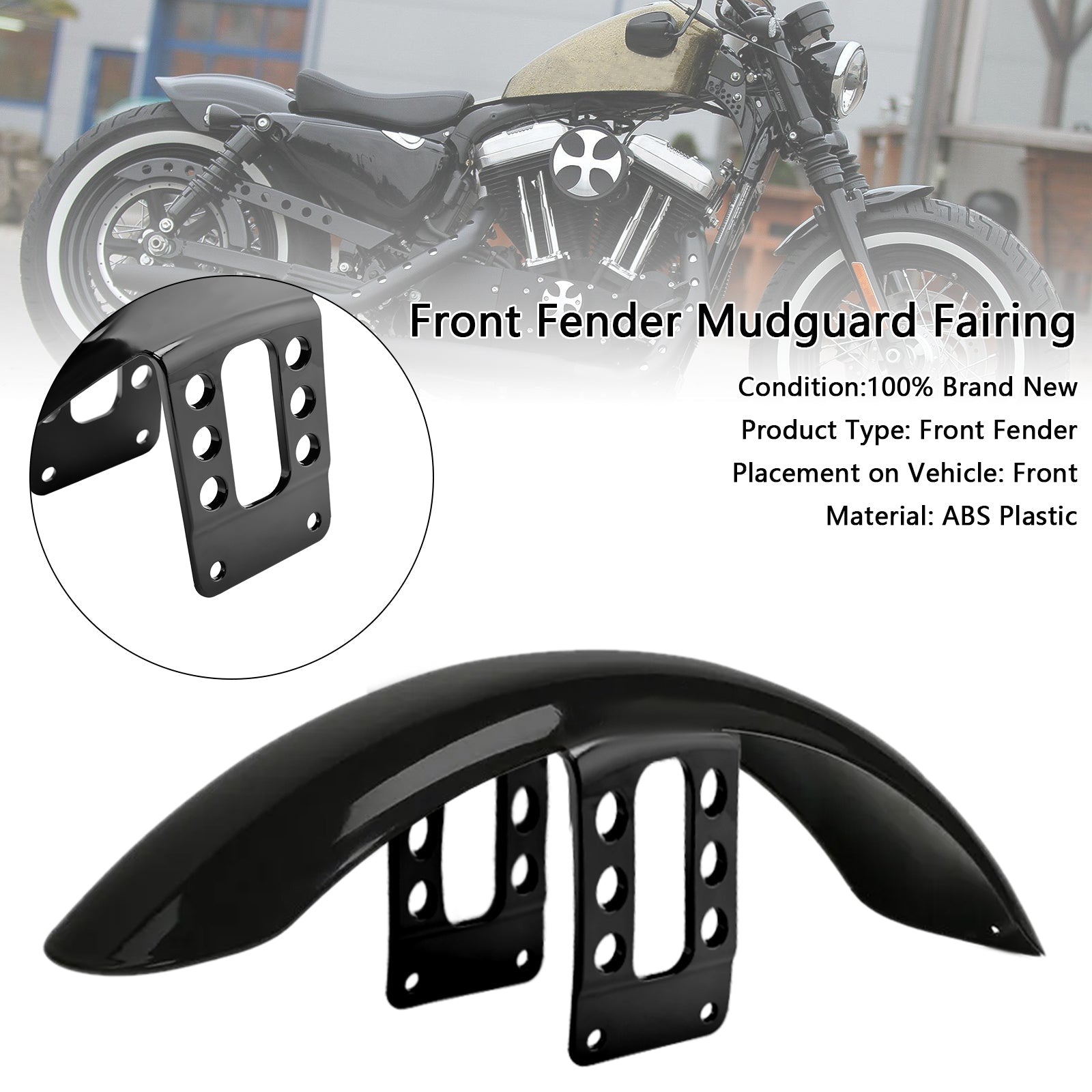 High Front Fender Mudguard Fairing For Sportster 883 1200 1988-up