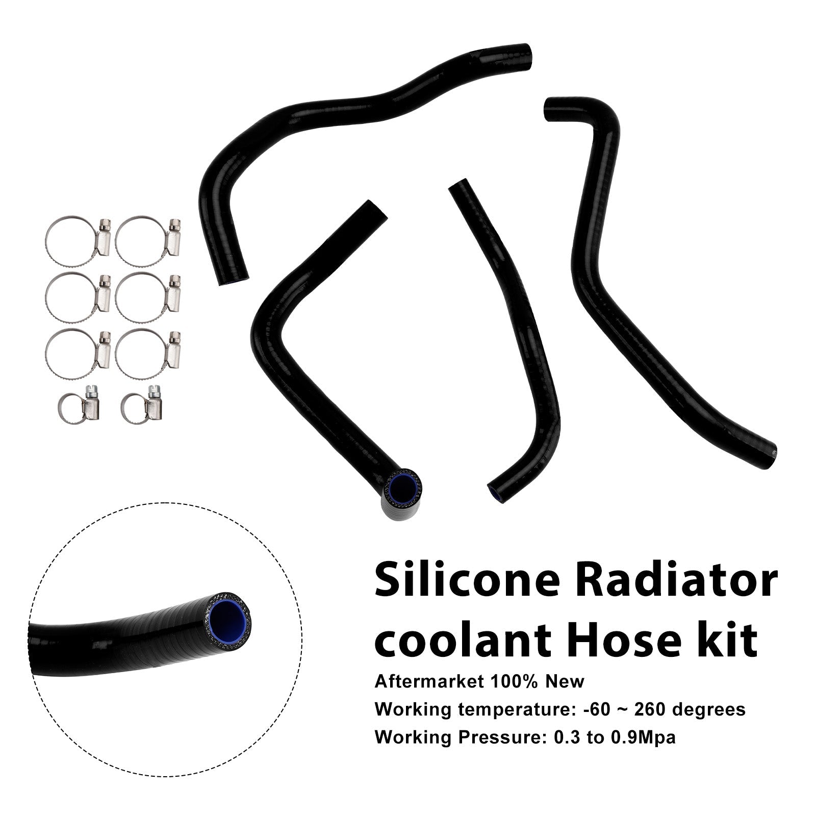 Silicone Radiator coolant Hose For Honda NX400 NX500 CB500 CB500F/X/R