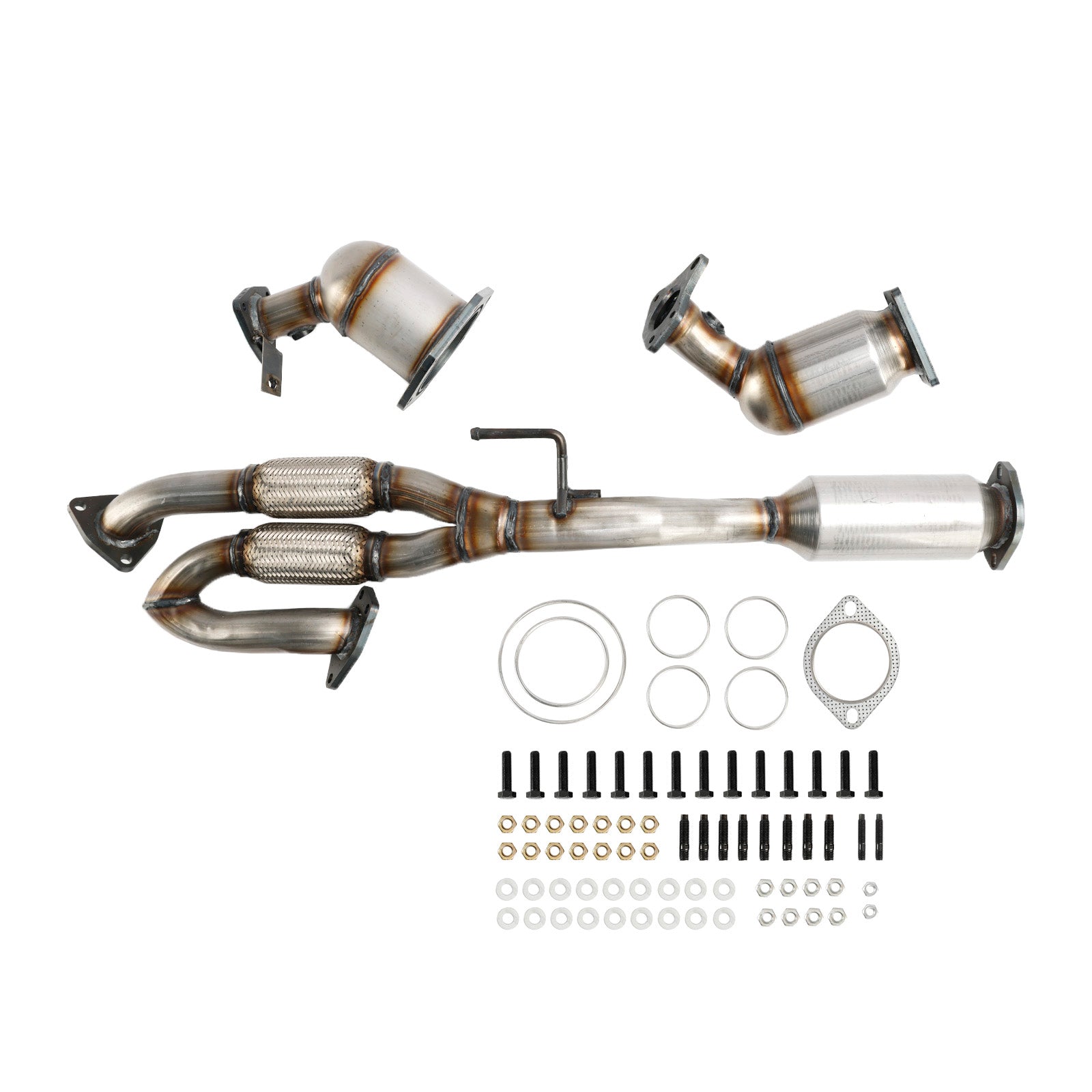 All Three Catalytic Converter Flex Y-Pipe Fits For Nissan Maxima 3.5L 2009-2014