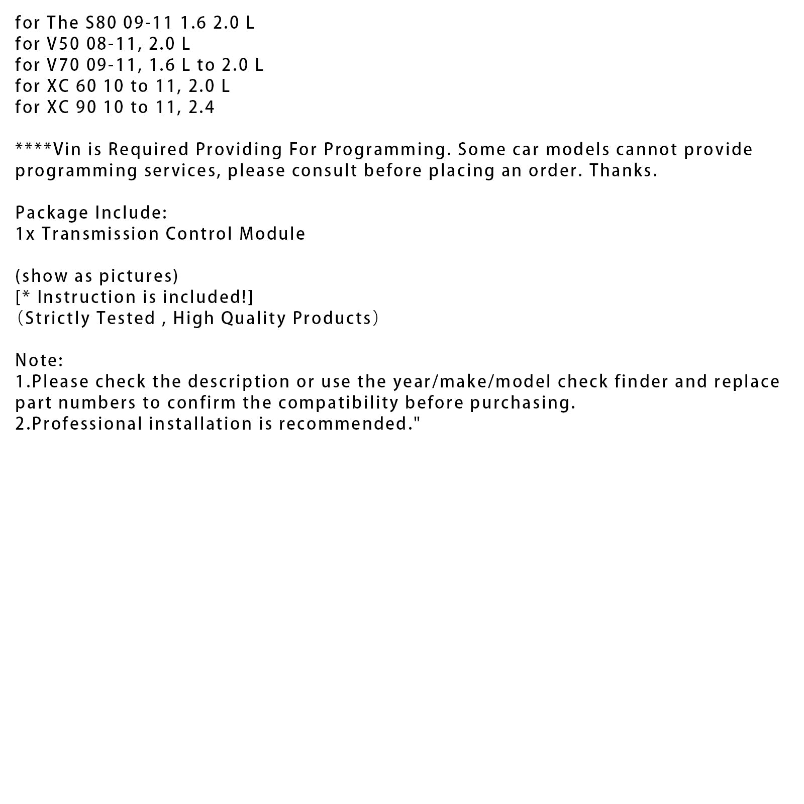2007-2010 Chrysler Zebre 2.0l 2.2l MPS6 Transmission Control Module Unit 7M5R-14C247-AG