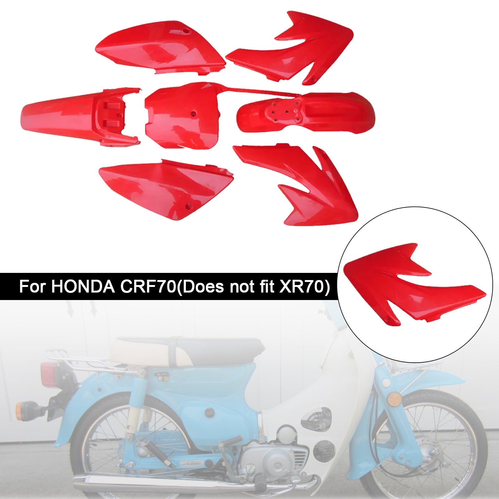 HONDA CRF70 DIRT BIKE Body Plastic Kit Fender Fairing