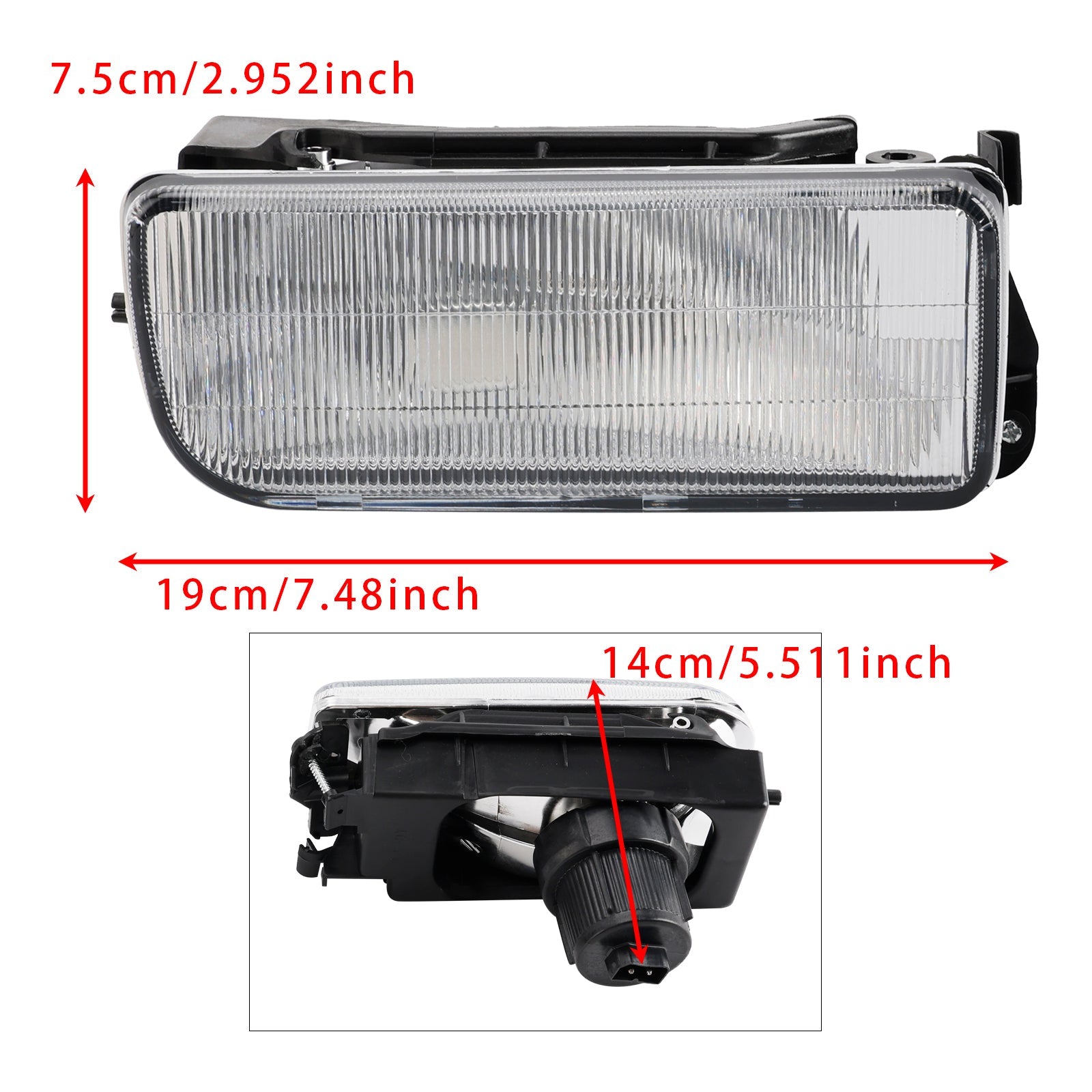 1992-1998 BMW E36 3-Series Pair Front Bumper Fog Light Without Bulbs