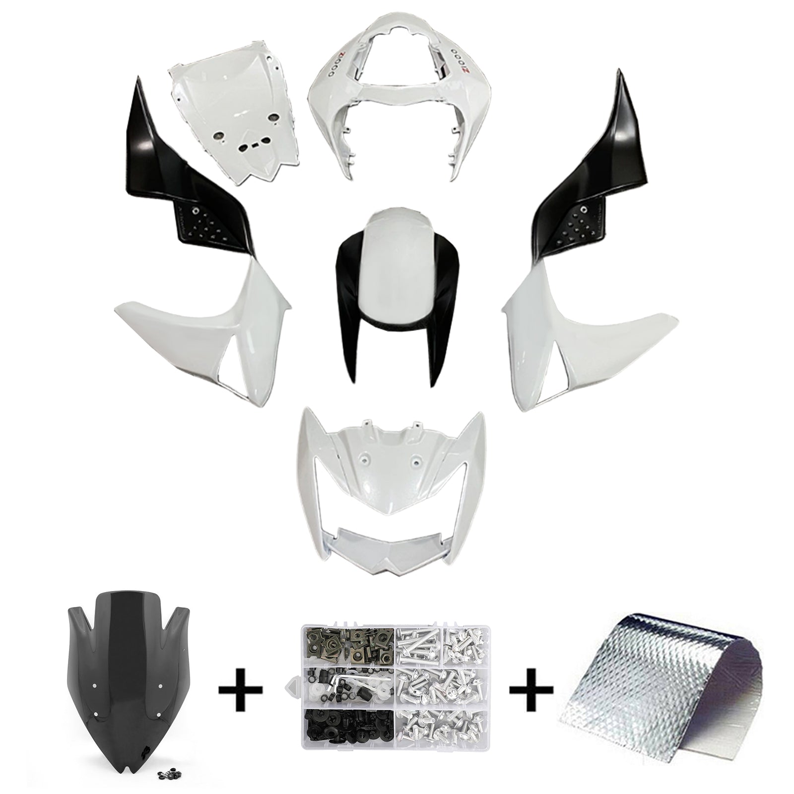 Kawasaki Z1000 2007-2009 Fairing Kit Bodywork Plastic ABS
