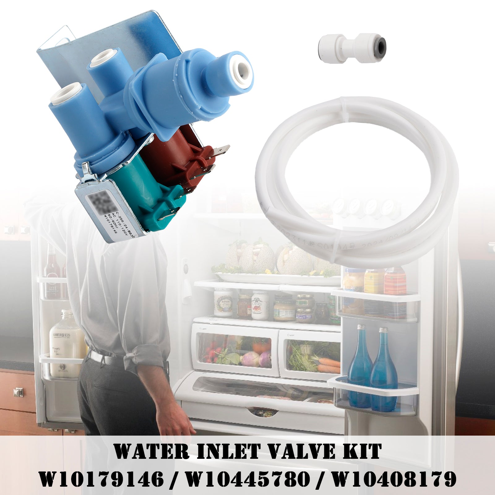 Refrigerator Water Inlet Valve Kit W10179146 For Whirlpool Kenmore Maytag