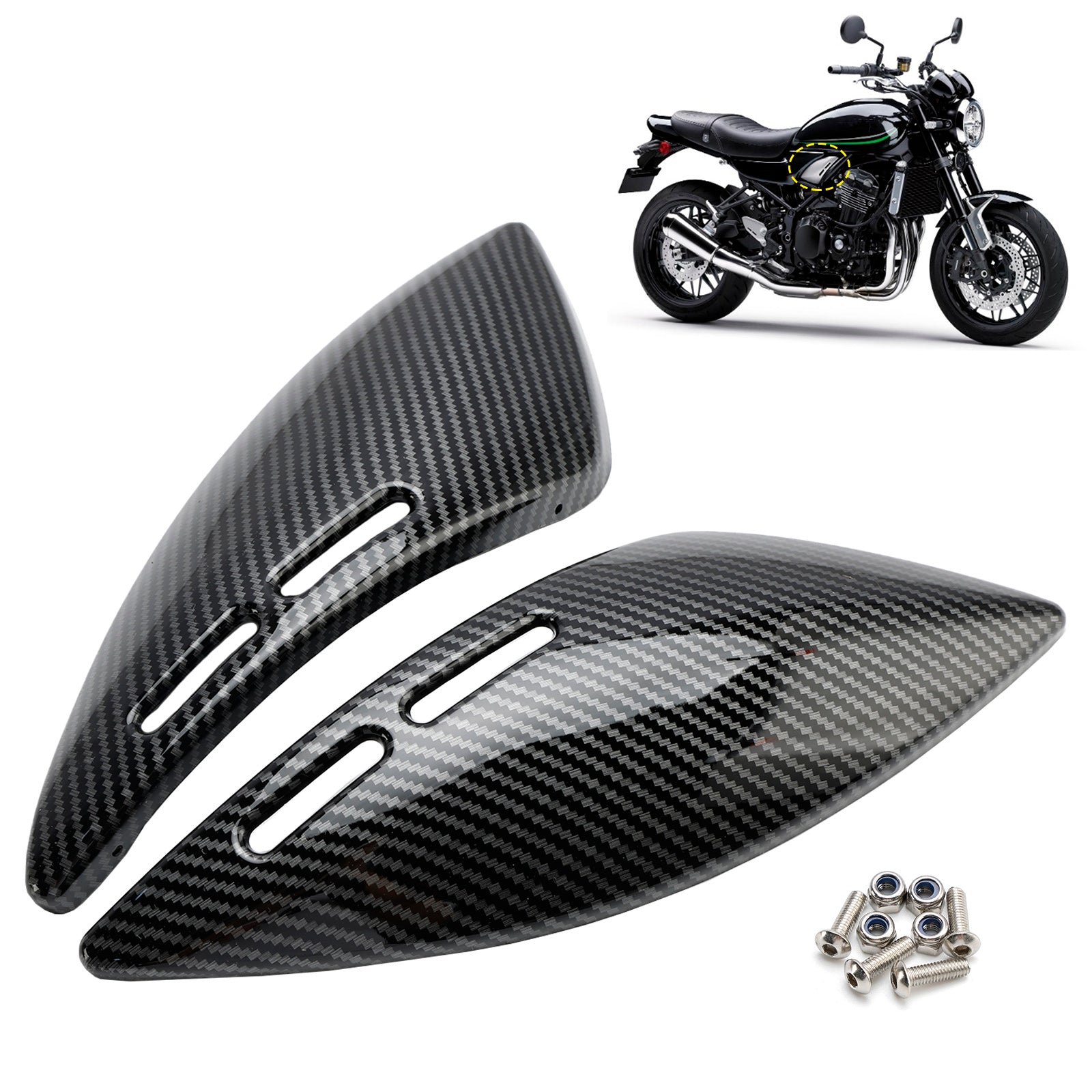 Gas Tank Side Cover Panel Fairing Cowl For Kawasaki Z900RS 2018-2024