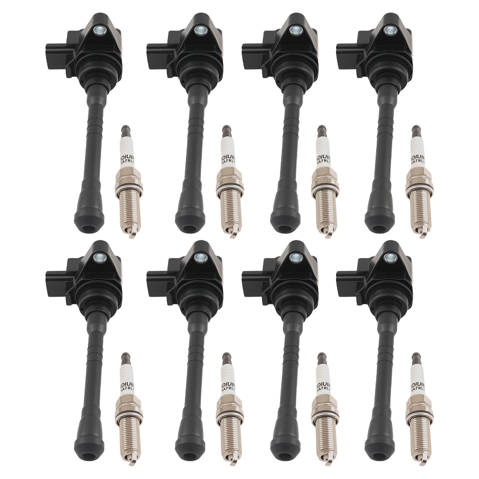 2017-2020 Nissan Titan 5.6L V8 8X Ignition Coil & Spark Plug UF812 UF813