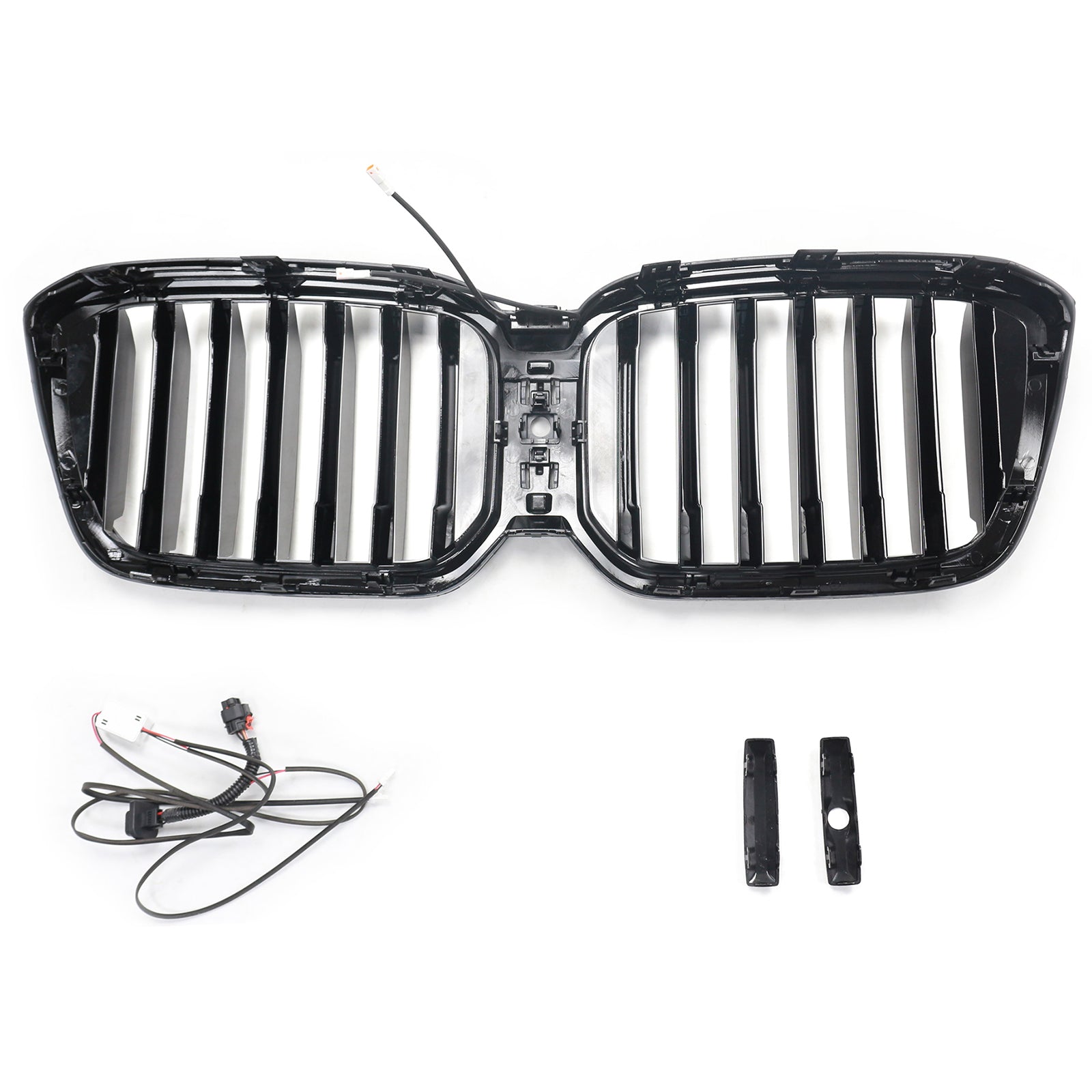 Glossy Black Front Bumper Kidney Grille Fit BMW X3 G01 X4 G02 2022-2025