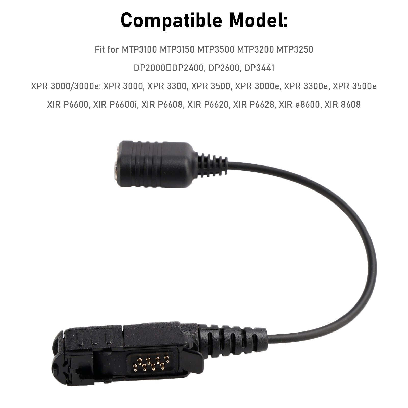 MTP3200 MTP3250 XPR 3300 XIR P6608용 K 인터페이스 헤드셋 포트 컨버터 케이블