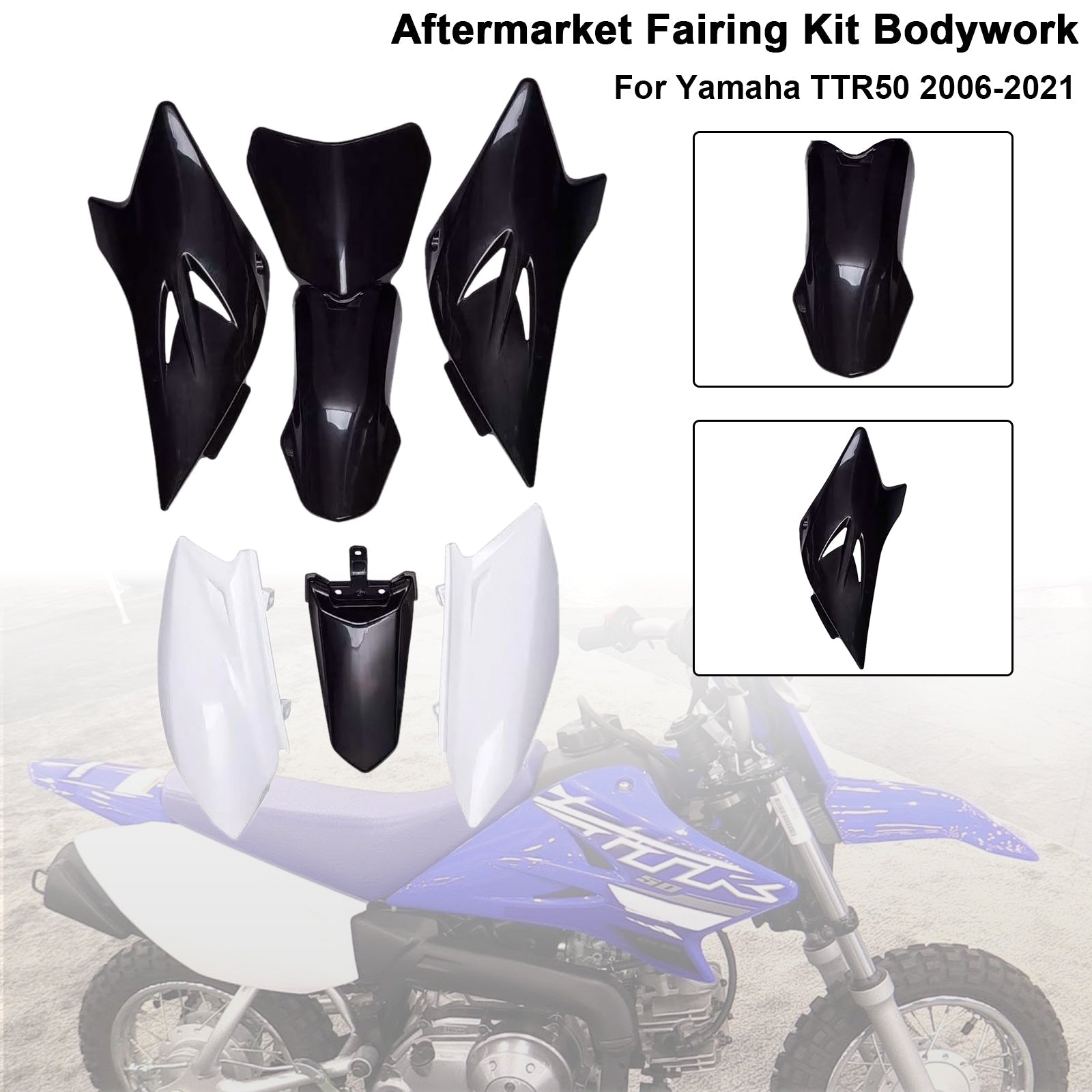 2006-2021 Yamaha TTR50 Body Plastic Kit Front Rear Fender Fairing