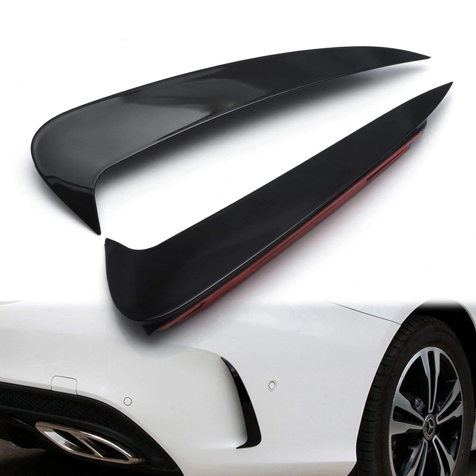 Gloss Black Rear Air Vent Cover For Benz C Class W205 C43 C63 2014-2019