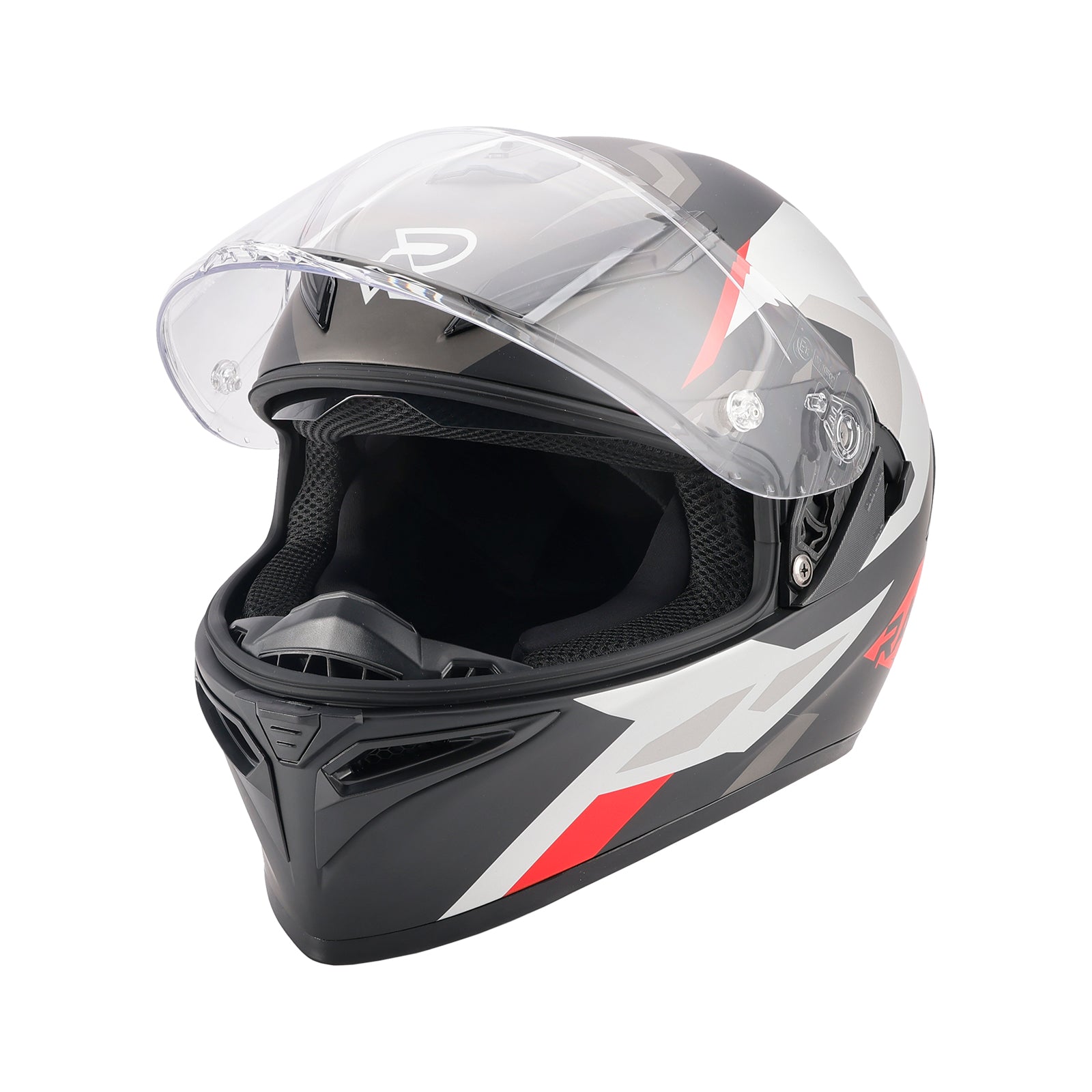 DOT Motorcycle Helmet Adult Street Full Face Red Black