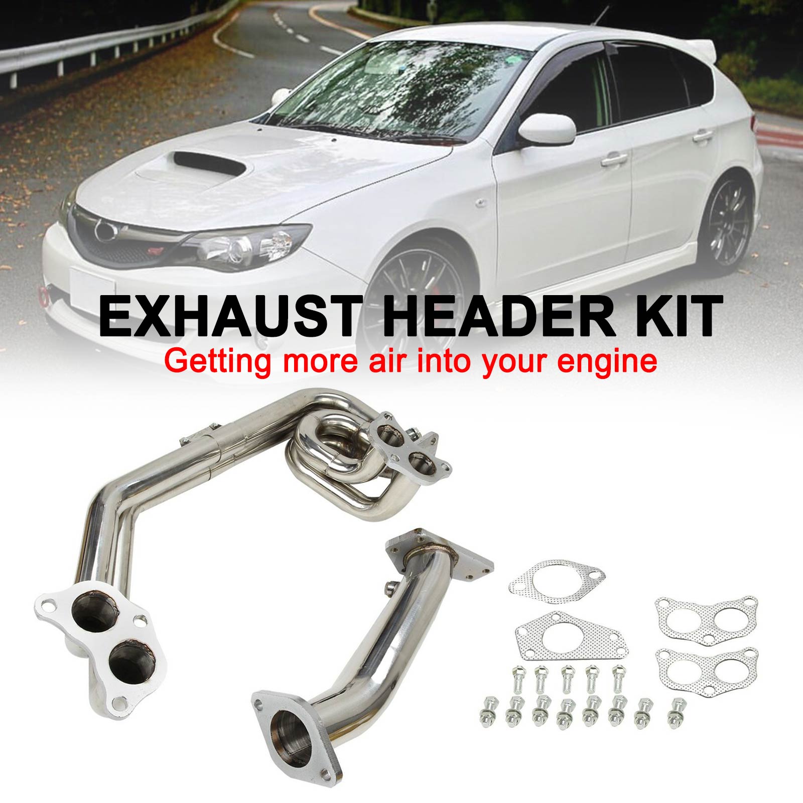 Exhaust Manifold Fit Subaru Impreza WRX STi GE/GH/GR/GV 2.0L 2.5L 2008-2014