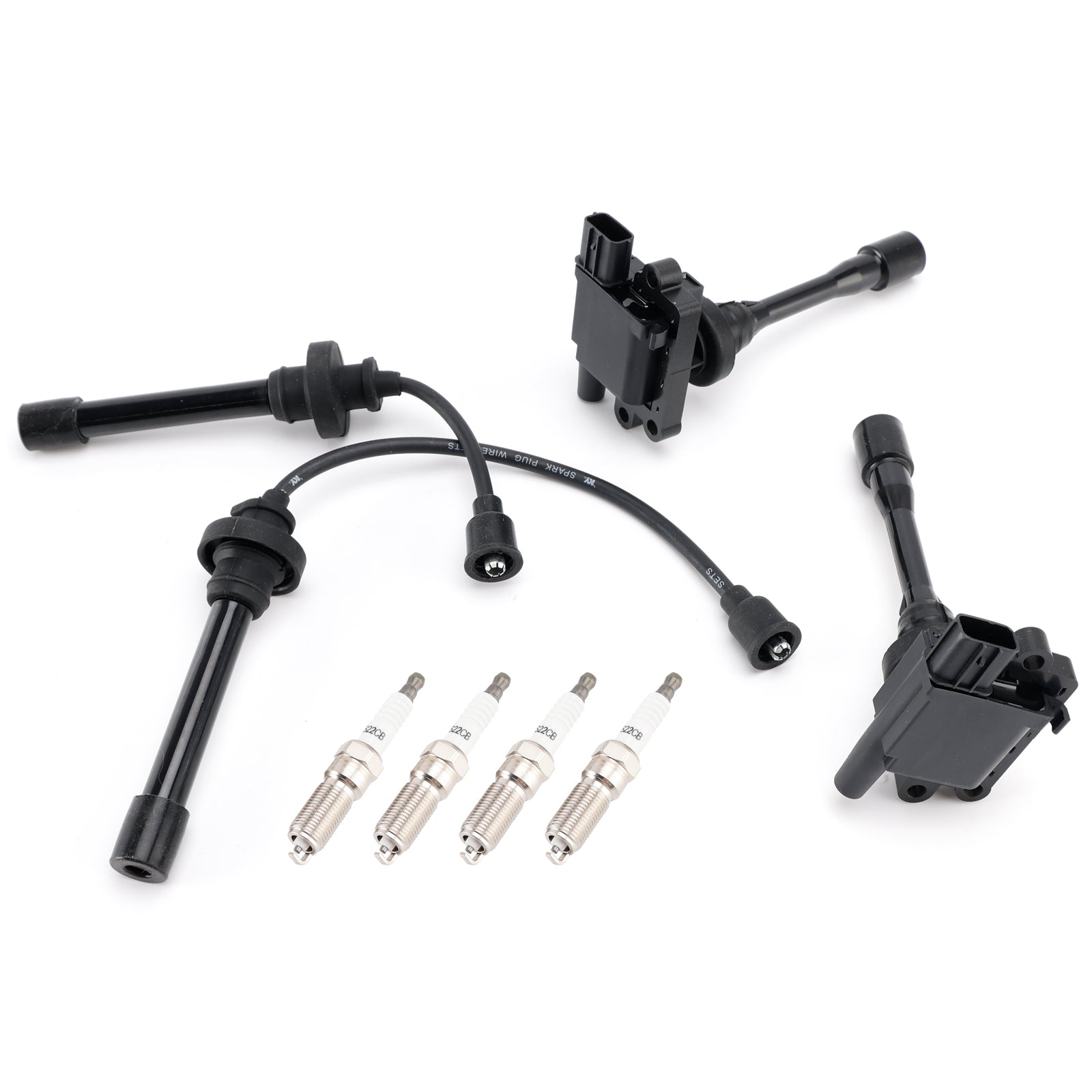 2x Ignition Coil+2x Wires+4x Plugs UF295 For Mitsubishi Lancer 2.0L l4 2002-2006