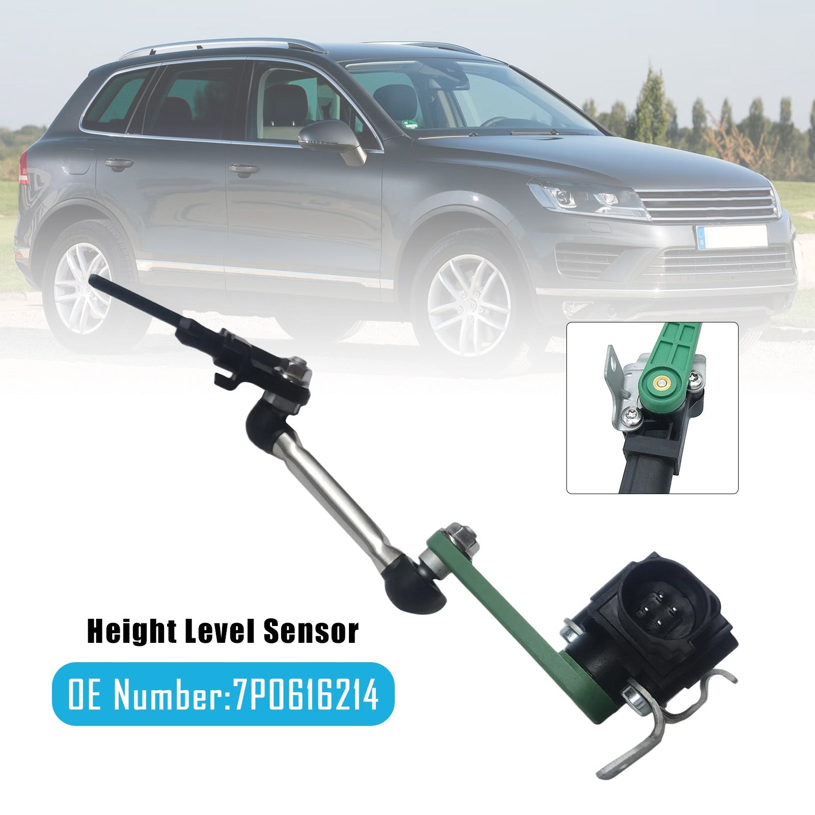Front Right Ride Height Level Sensor 7P0616214 For VW Touareg 7P5 7P6 2010-2018