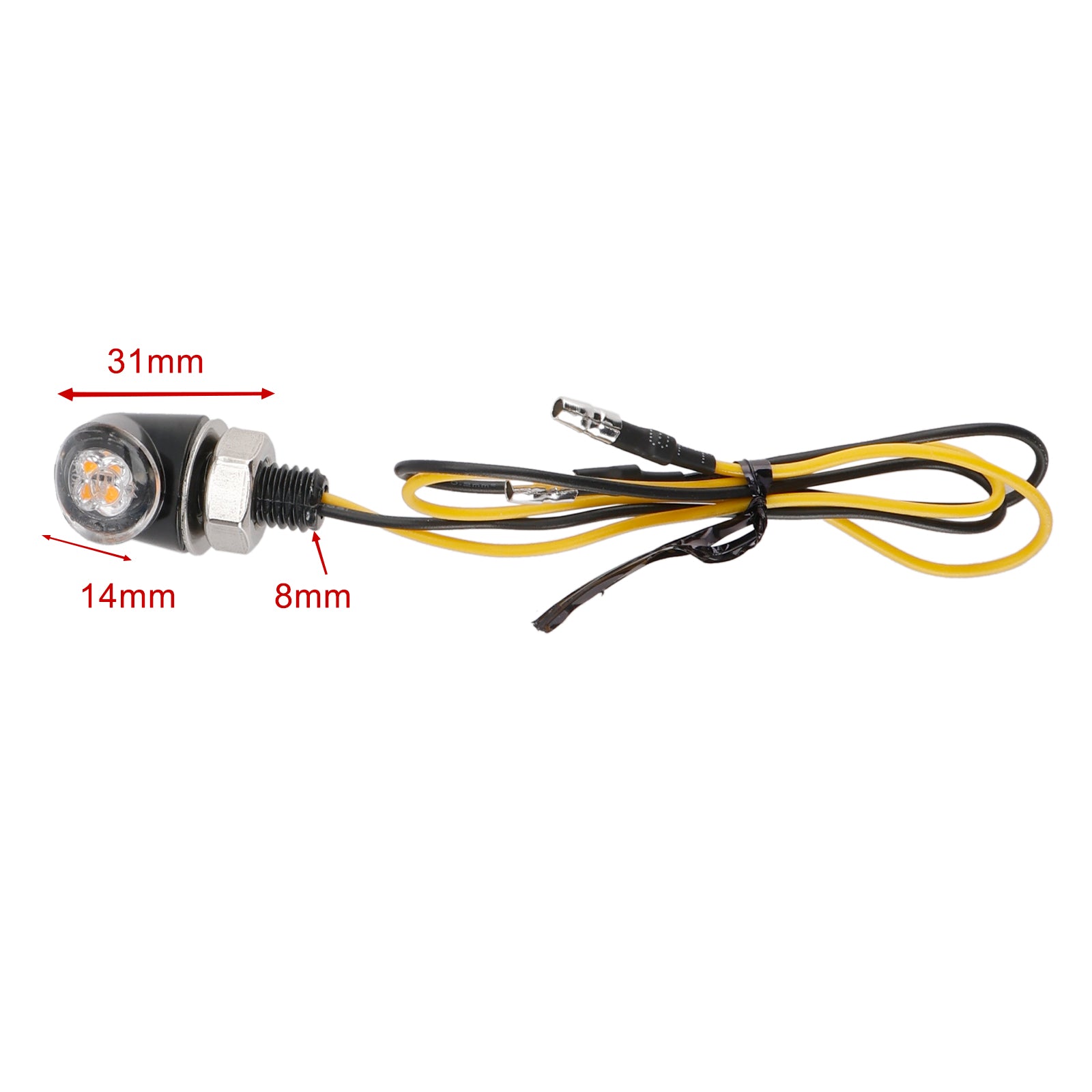 12V LED Turn Signal Indicator Light 8mm Universal Motorcycle For Honda
