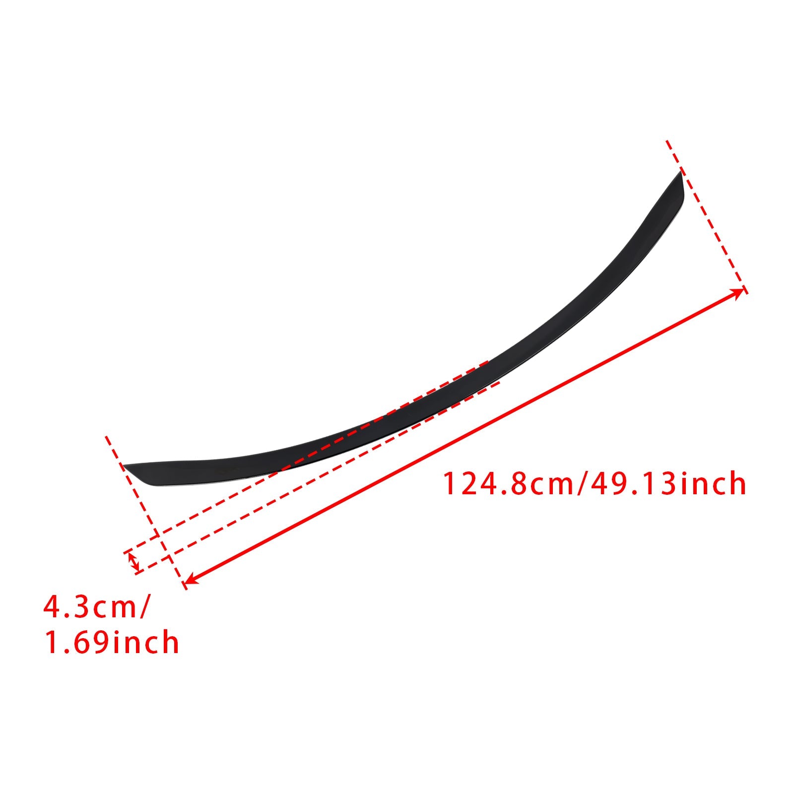 2021+ Mercedes-Benz C-Class W206 AMG C63 S Style Gloss Black Rear Spoiler