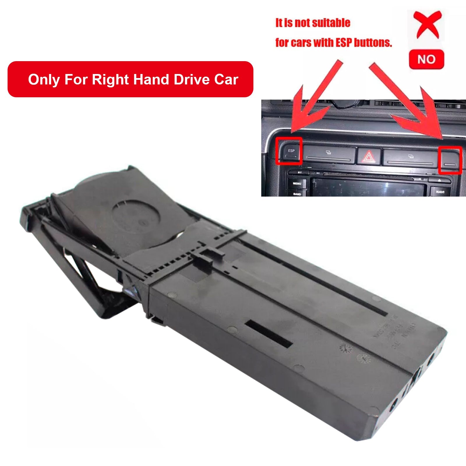 Cup Holder Retractable Right Hand Drive 8E2862534L For Audi A4 B6 B7 2002-2008