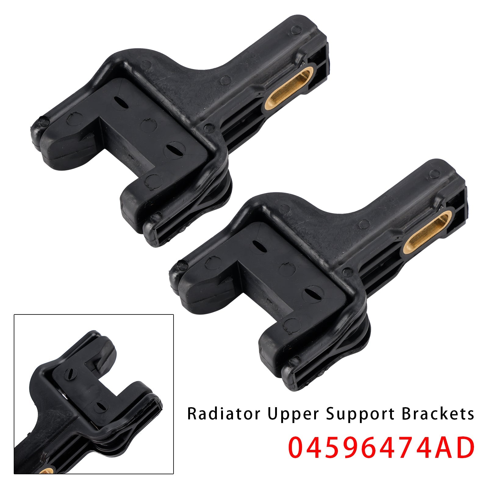 Pair of Radiator Upper Support Brackets For Dodge Chrysler 04596474AD