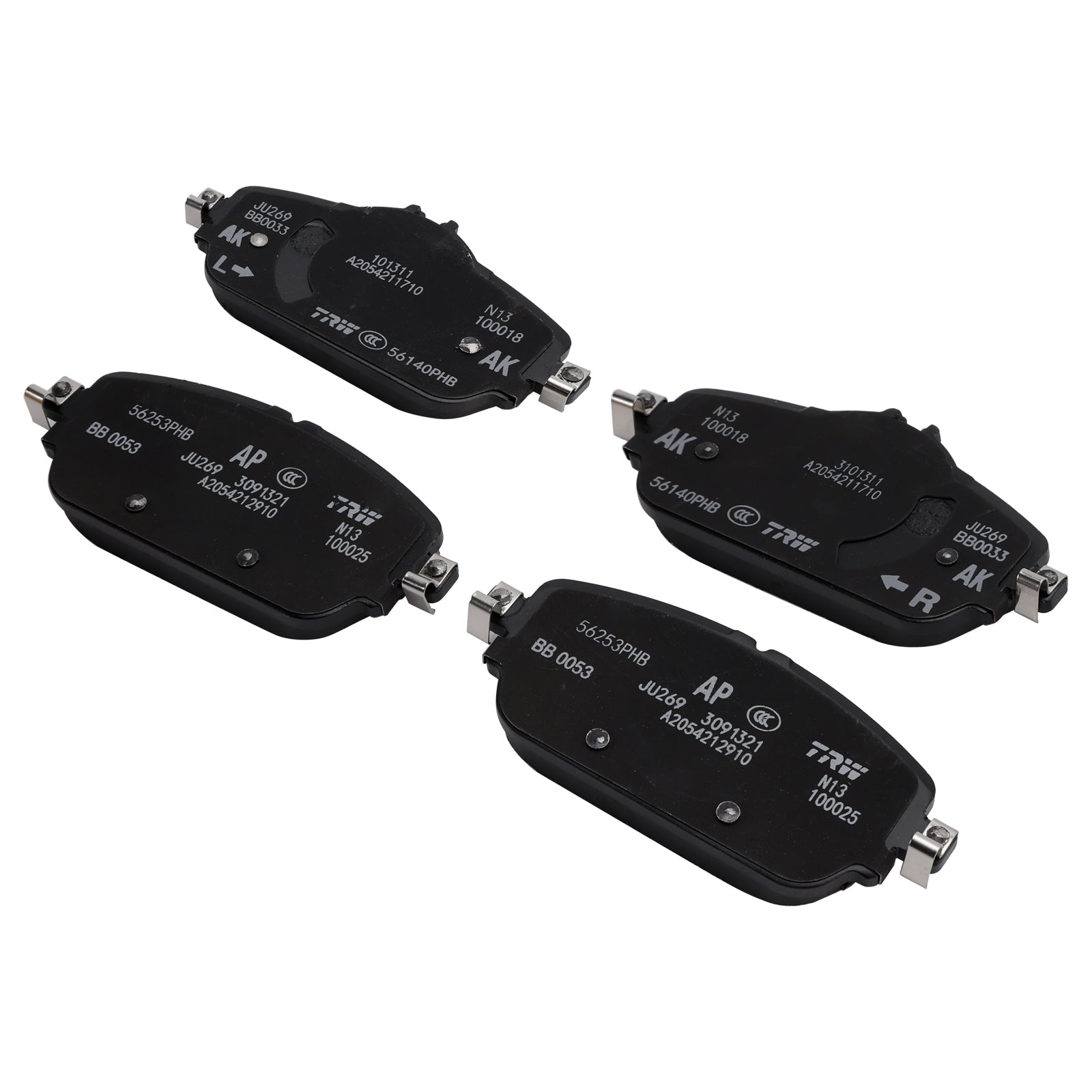 Mercedes-Benz C-Class 205 E-Class 213 Front Brake Pads A0004208903 Without Wear Sensor