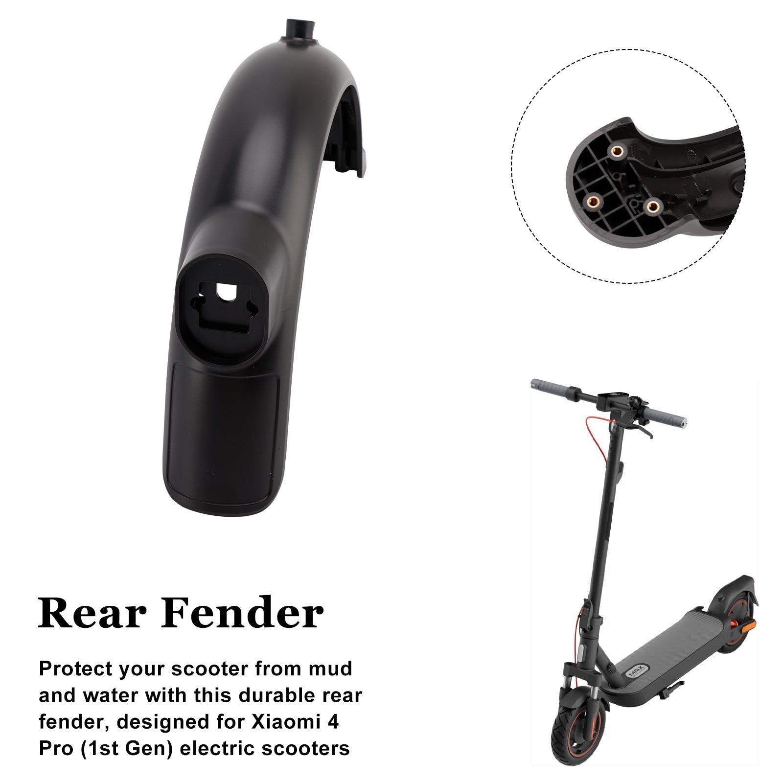 Rear Fenders Compatible with Xiaomi 4 Pro(1st Gen) E-Scooter
