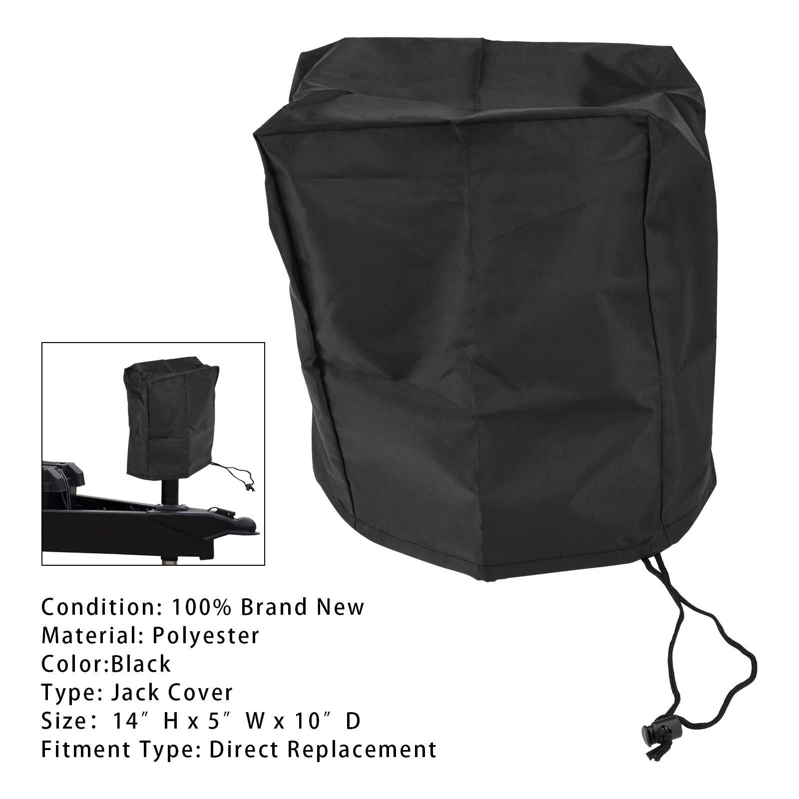 Electric Tongue Jack Cover 210D Universal Trailer RV Tongue Jack Protective