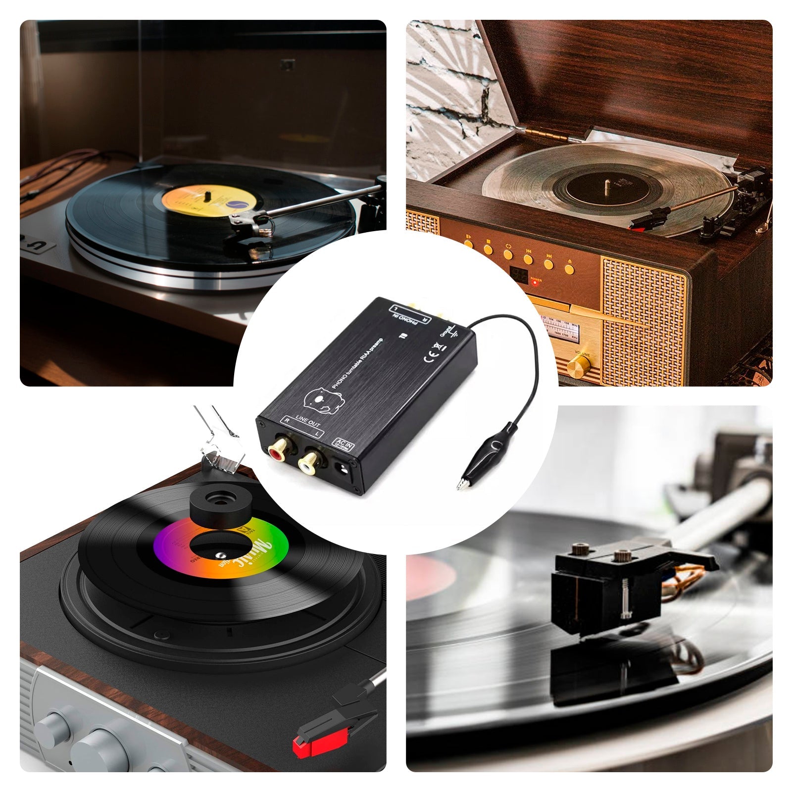 T11 Phono Preamp Preamplifier MM Phono Preamp Turntable Stereo Phonograph Preamp