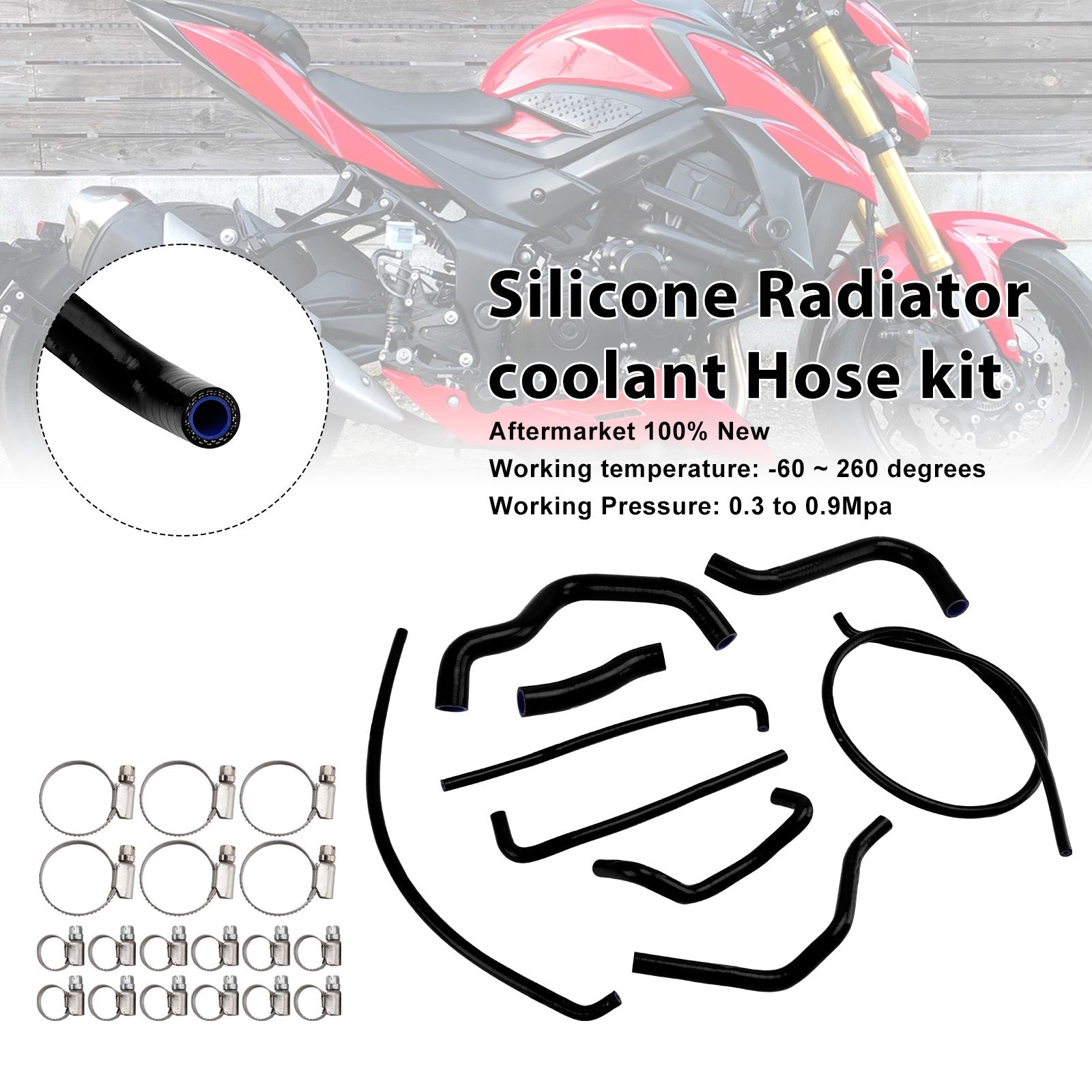 2017-2025 Suzuki GSX-S750/Z Silicone Radiator coolant Hose kit