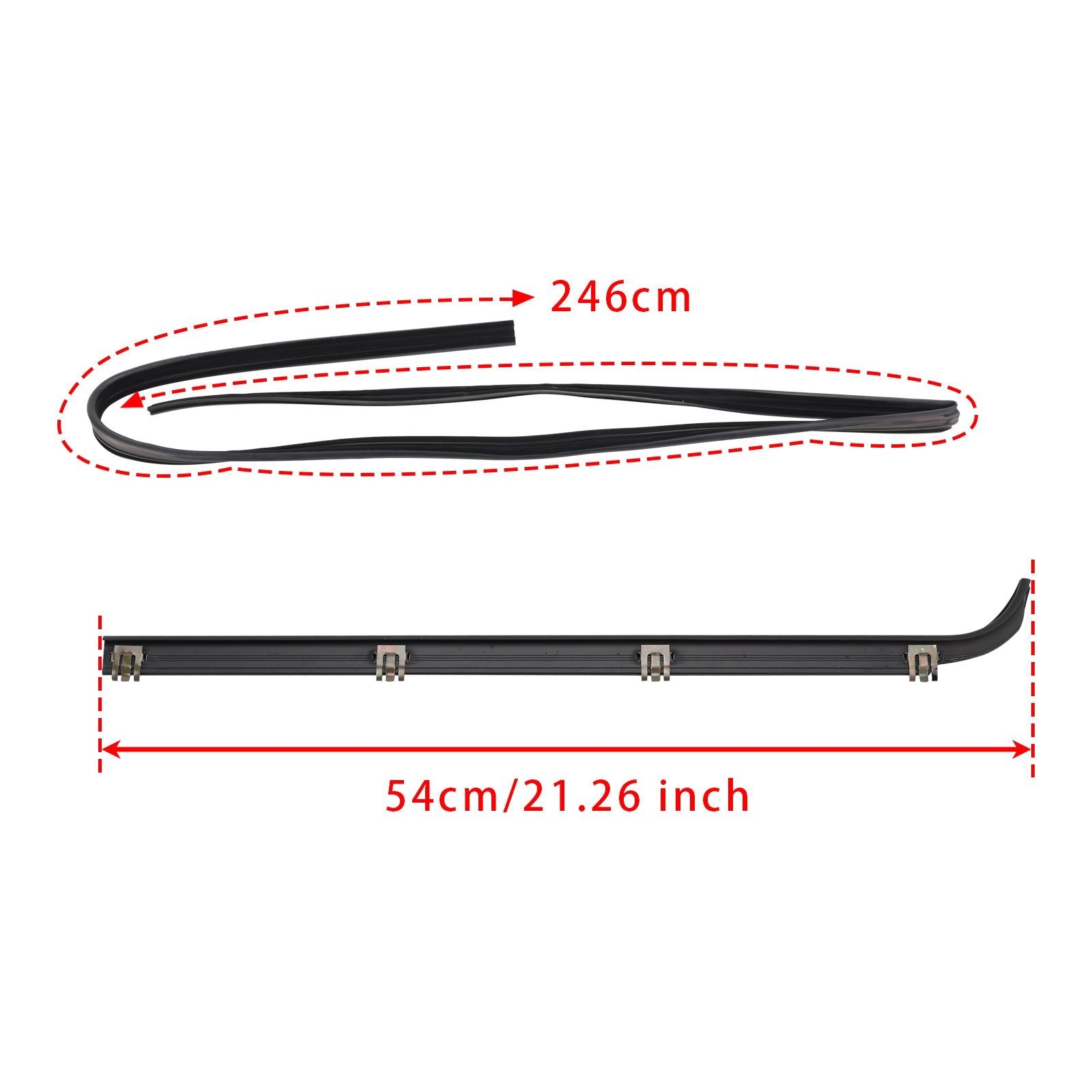 1987-1996 Ford F150 Truck Front Window Sweep 4PCS Door Window Seal Belt Weatherstrip+2PCS Seal Kit