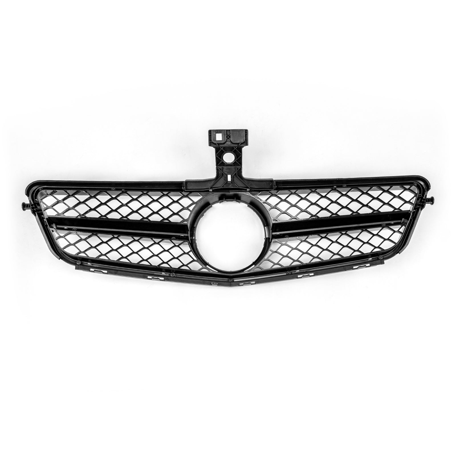 ABS Gloss Black Chrome Front Bumper Grille Fit C-Class Benz W204 C300 C350 08-14