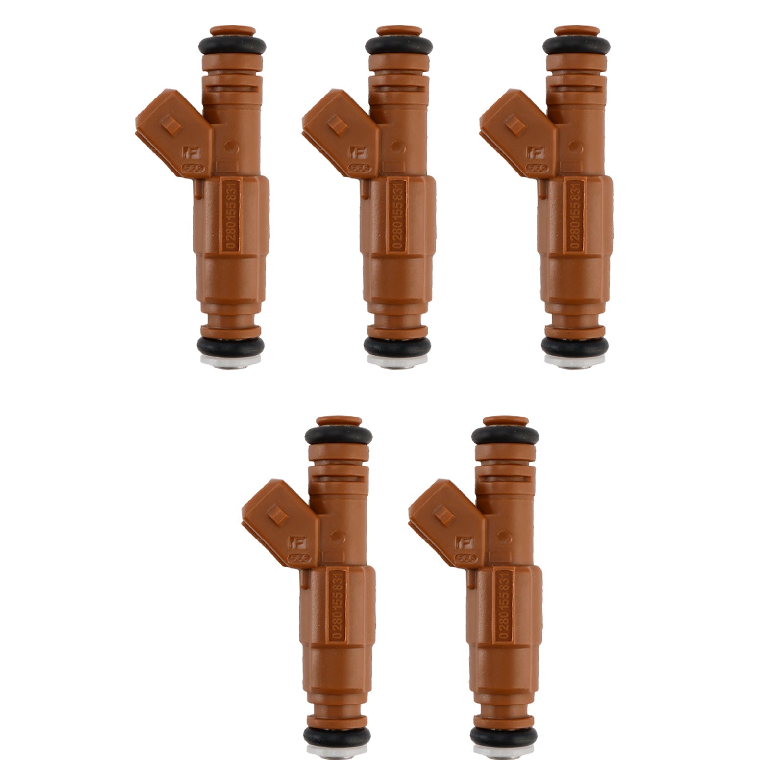5PCS Fuel Injector 0280155831 Fit Volvo S60 S80 C70 XC90 2.4L 2.5L 1998-2009
