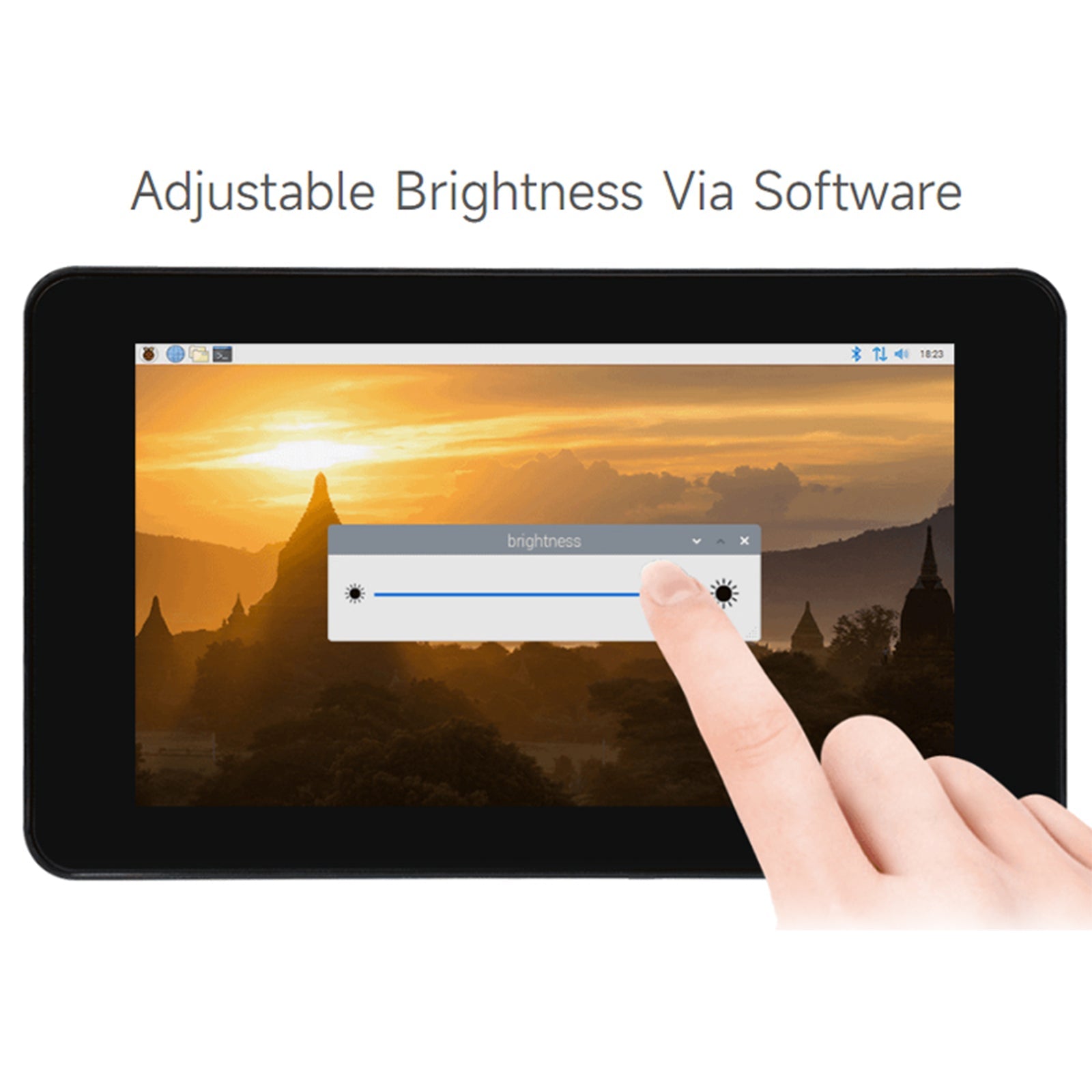 Raspberry Pi 7-inch IPS Capacitive Touch Screen Pi5/4B DSI 5-Point Touch Screen