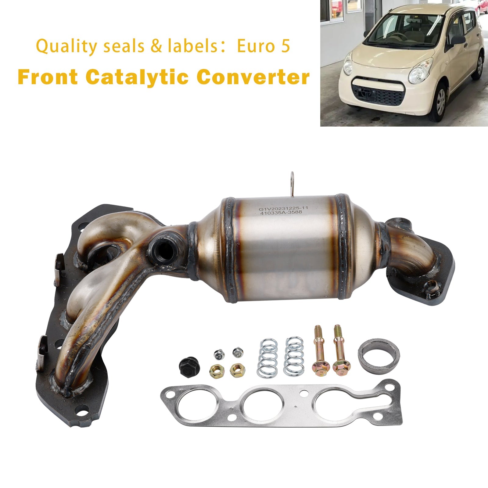 2011/07-2014/07 Opel Agila (B) H08 1.0 996 ccm, 50 KW, 68 PS Front Catalytic Converter