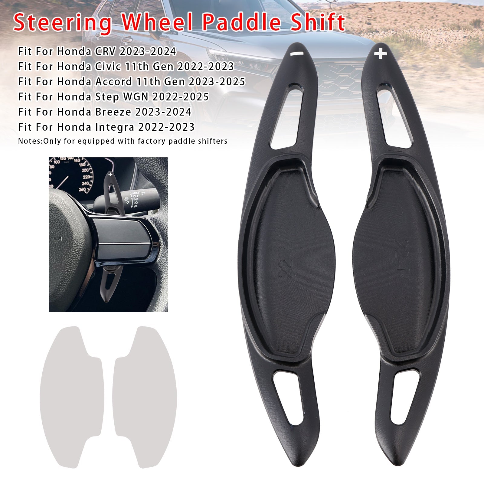 Steering Wheel Paddle Shifter Extension For Honda CRV Civic 11