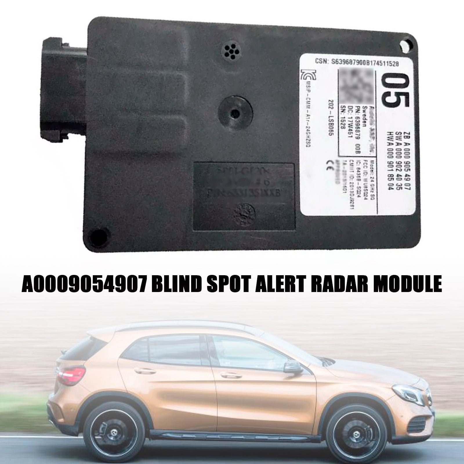 Blind Spot Radar Sensor A0009054907 For Mercedes Benz W205 GLC CLA GLE C63 AMG