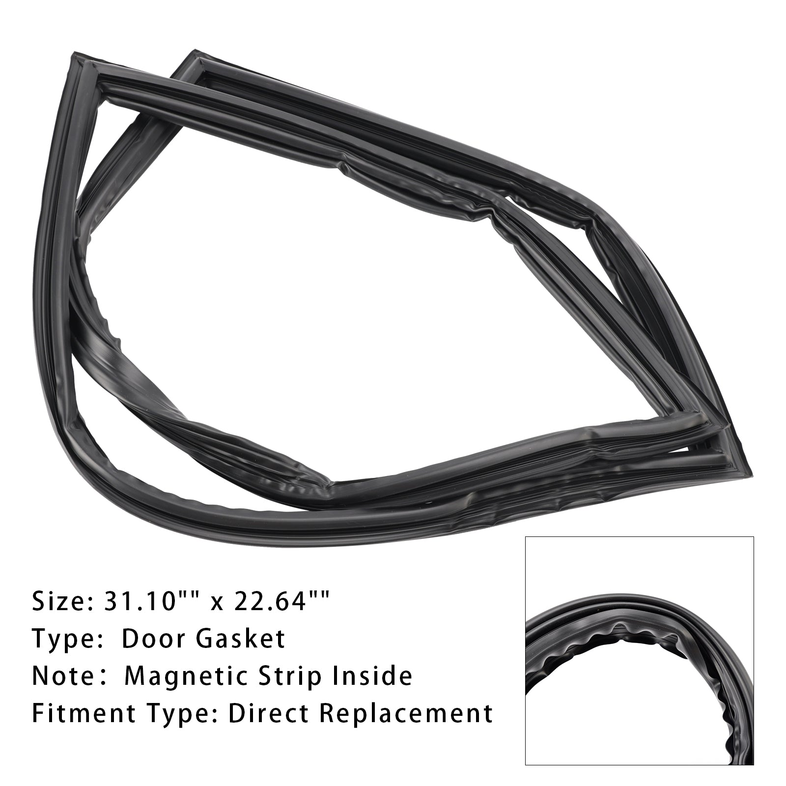 Refrigerator Freezer Door Gasket WPW10436250 For Amana Jenn Air Kenmore Kitchen