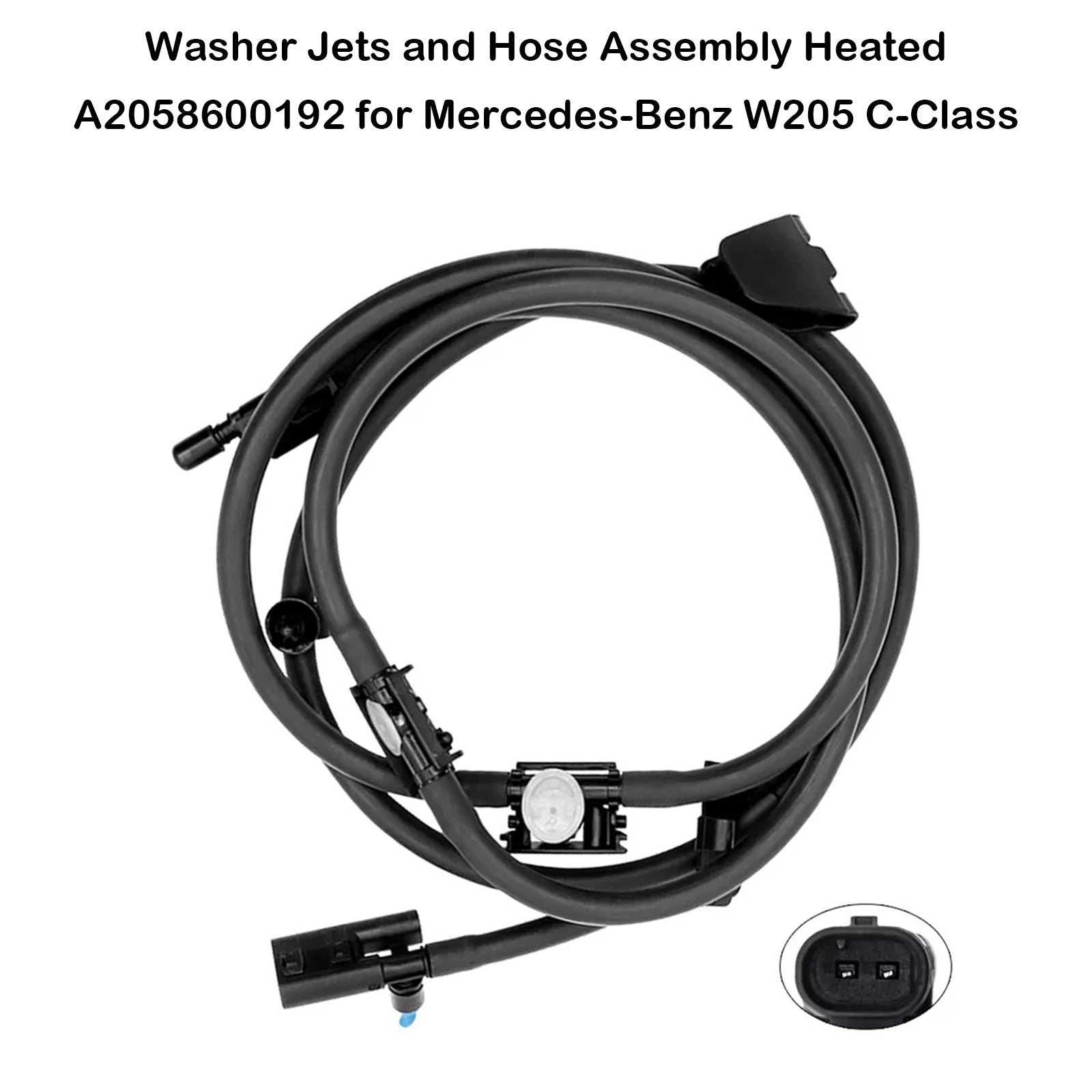 Mercedes-Benz W205 C-Class Washer Jets and Hose Assembly Heated A2058600192