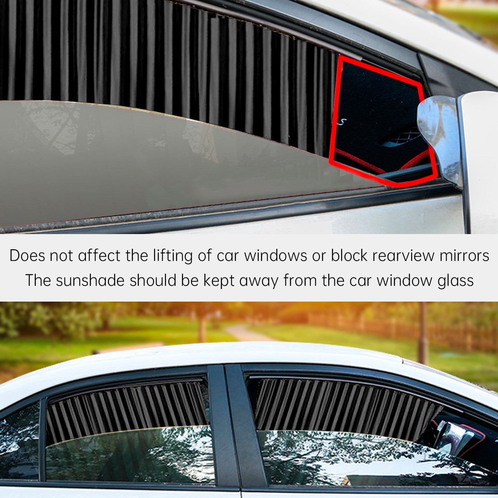 4 PCS Universal Car Side Window Sun Shades Black For Breast feeding Taking a nap