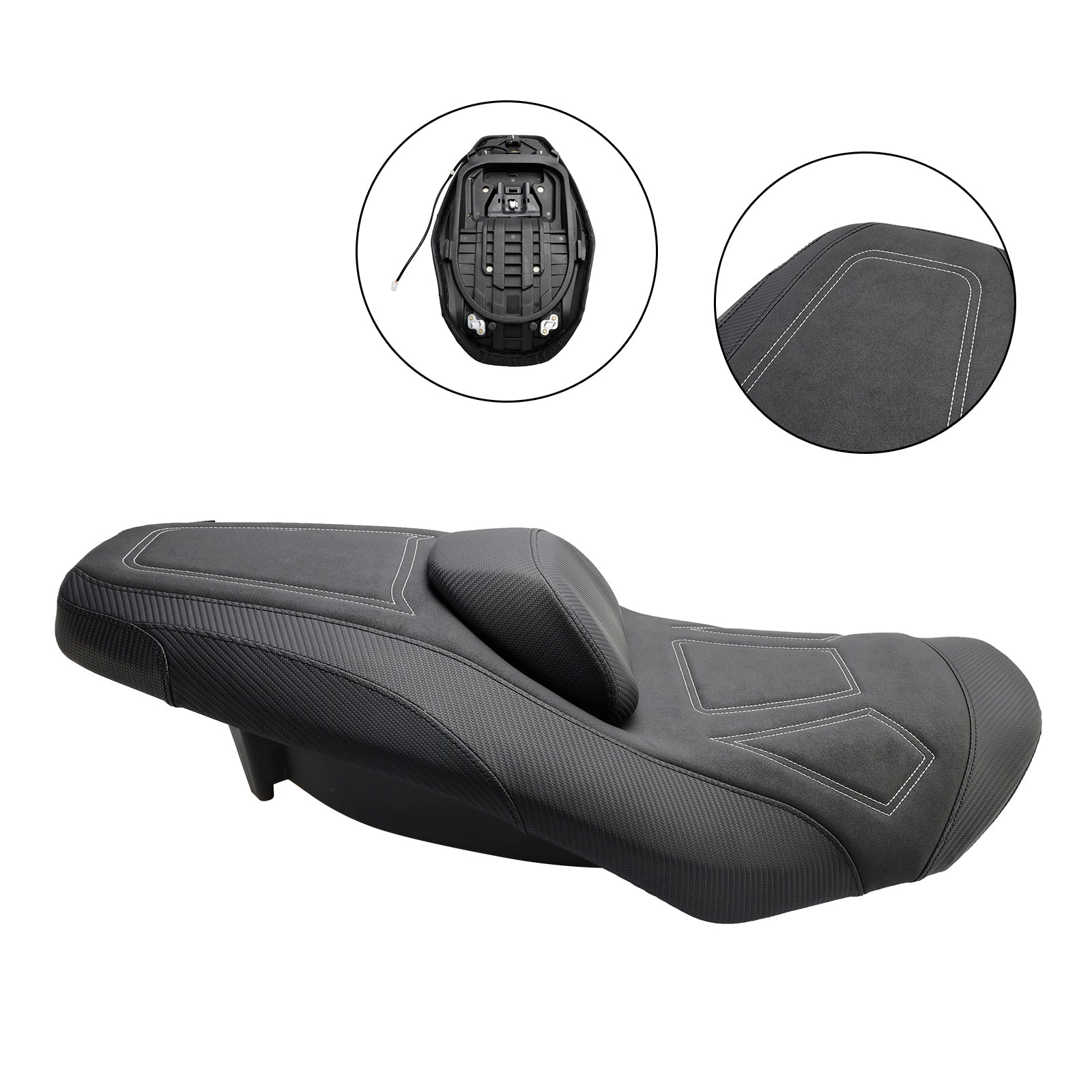 2022-2024 YAMAHA T-MAX 560 Complete Cushion Rider Passenger Seat Heating