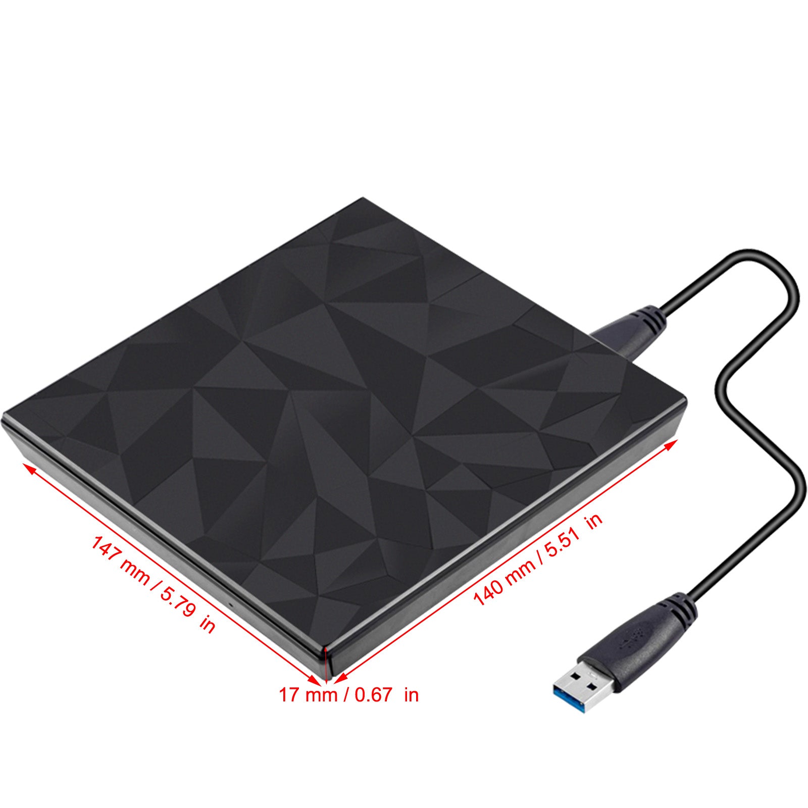 4K Genuine Bluray Burner External USB 3.0 Player BD DVD CD Recorder Cable Drive